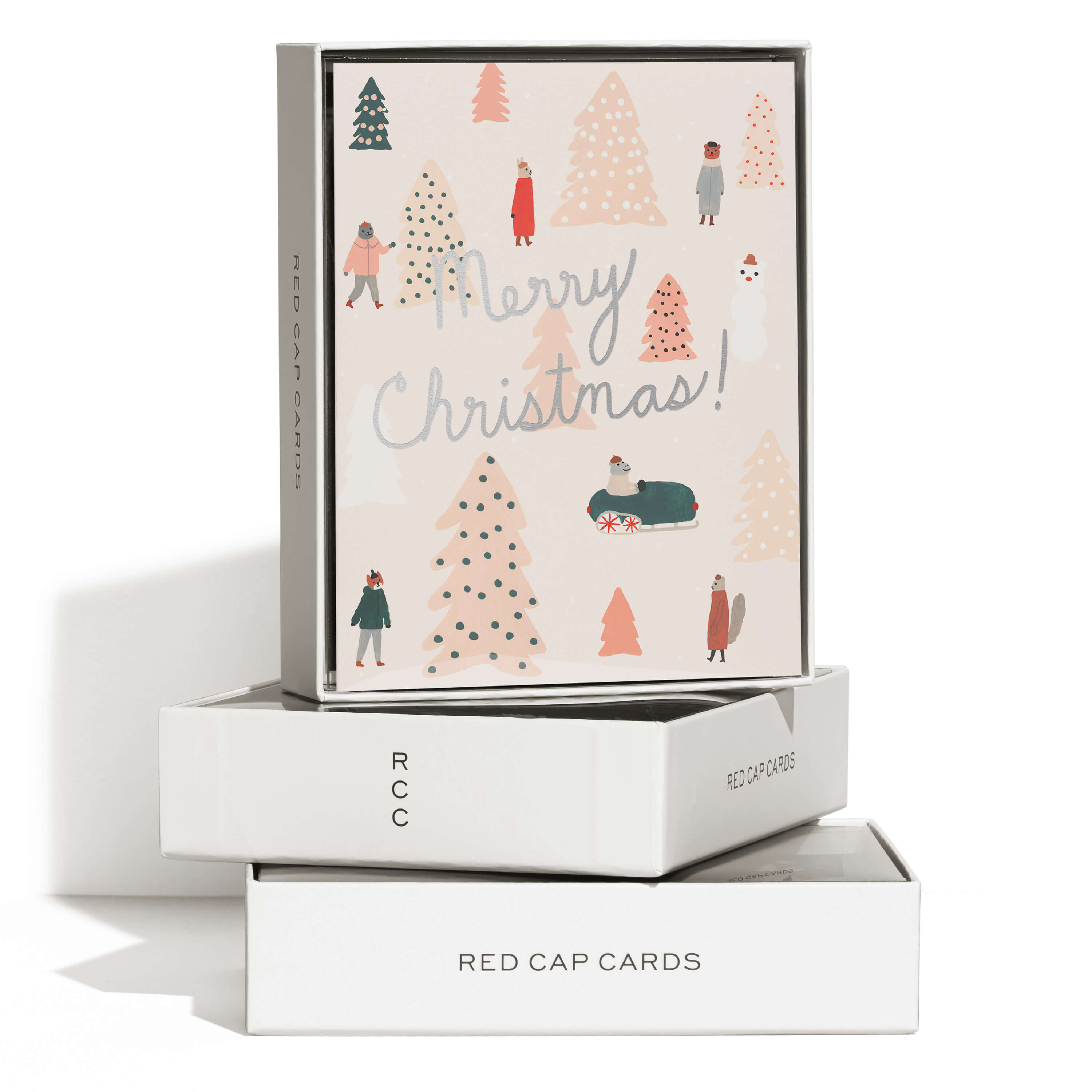 Pink Trees greeting card