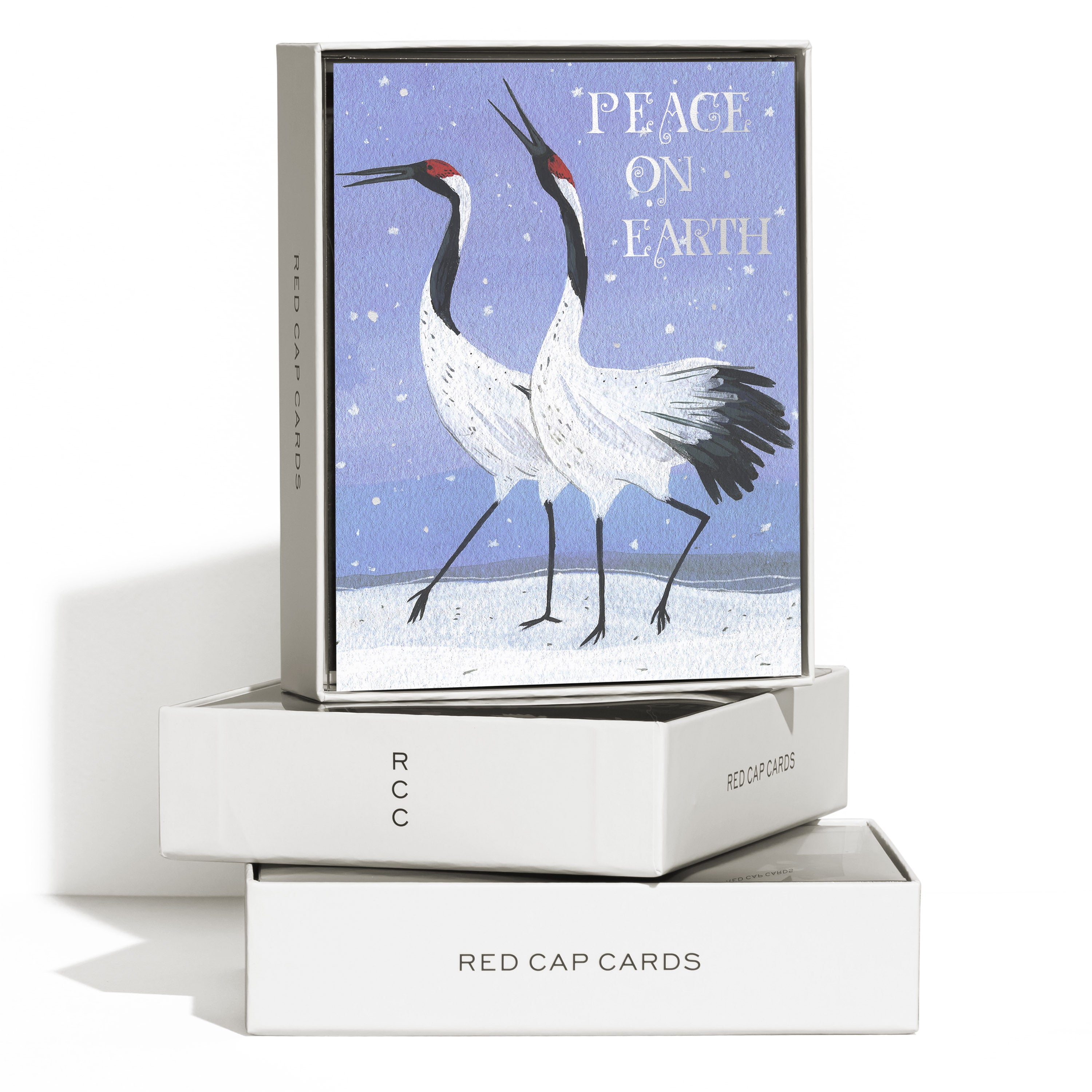 Snow Crane greeting card