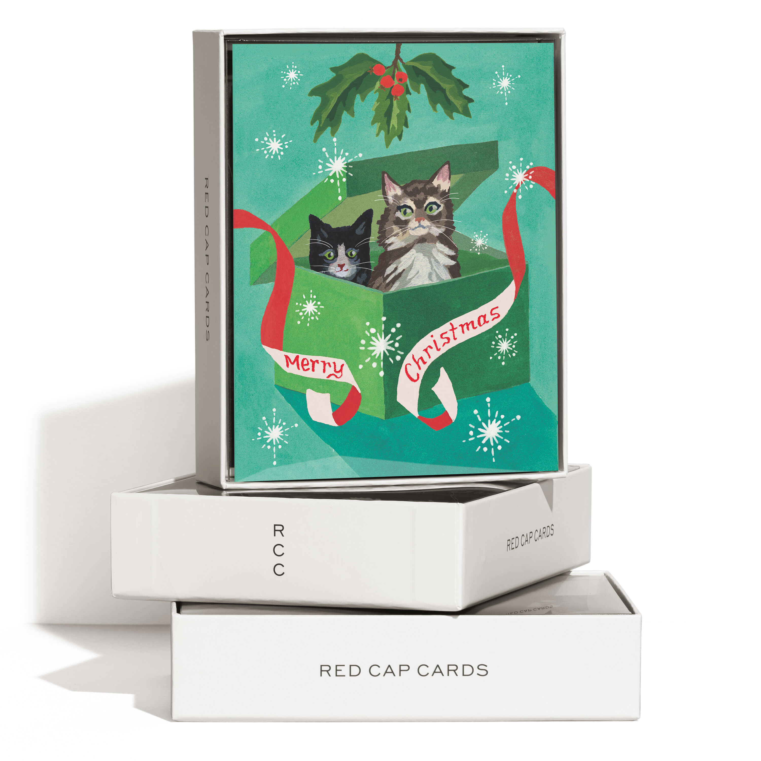 Meowy Christmas greeting card