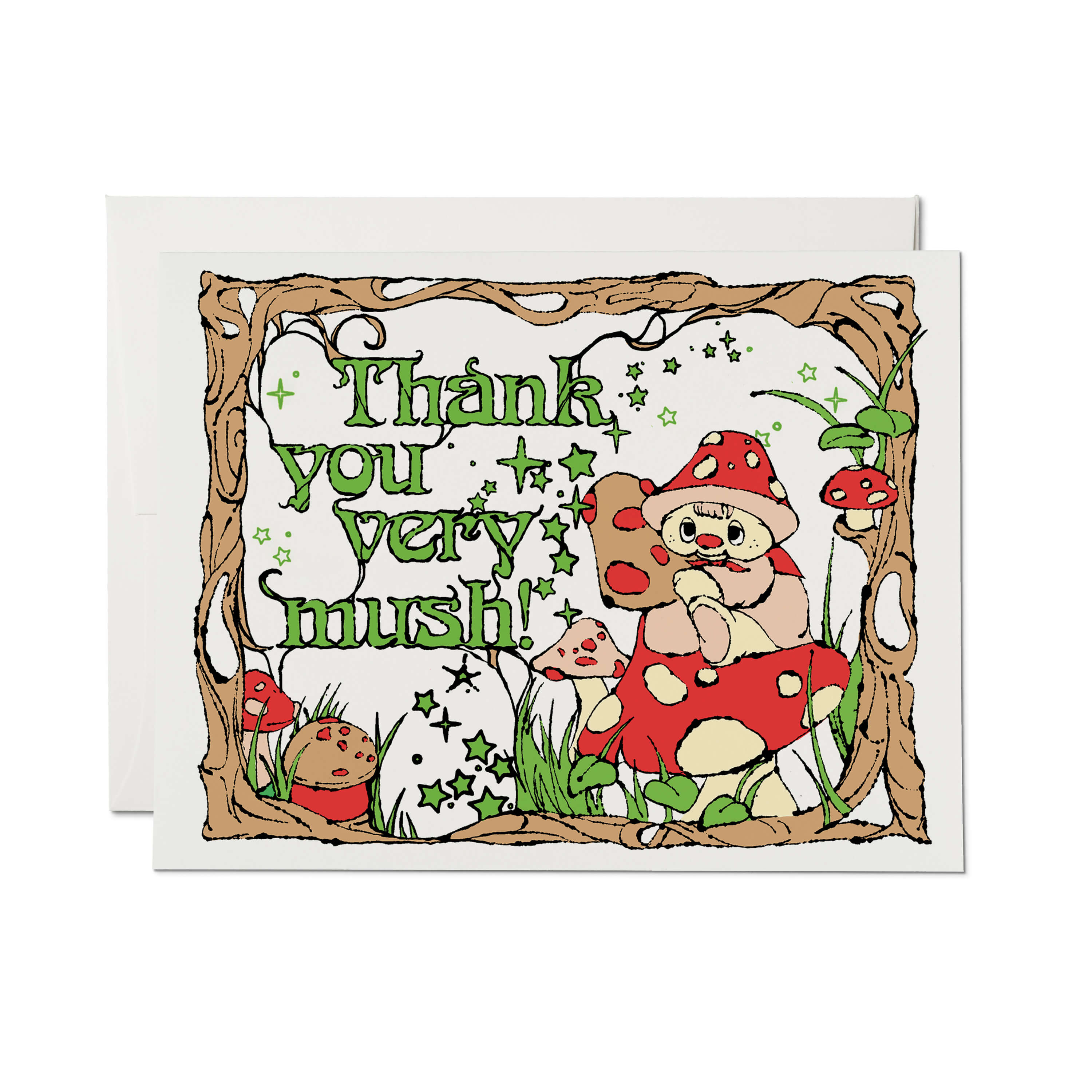 Thanks Mush greeting card Single