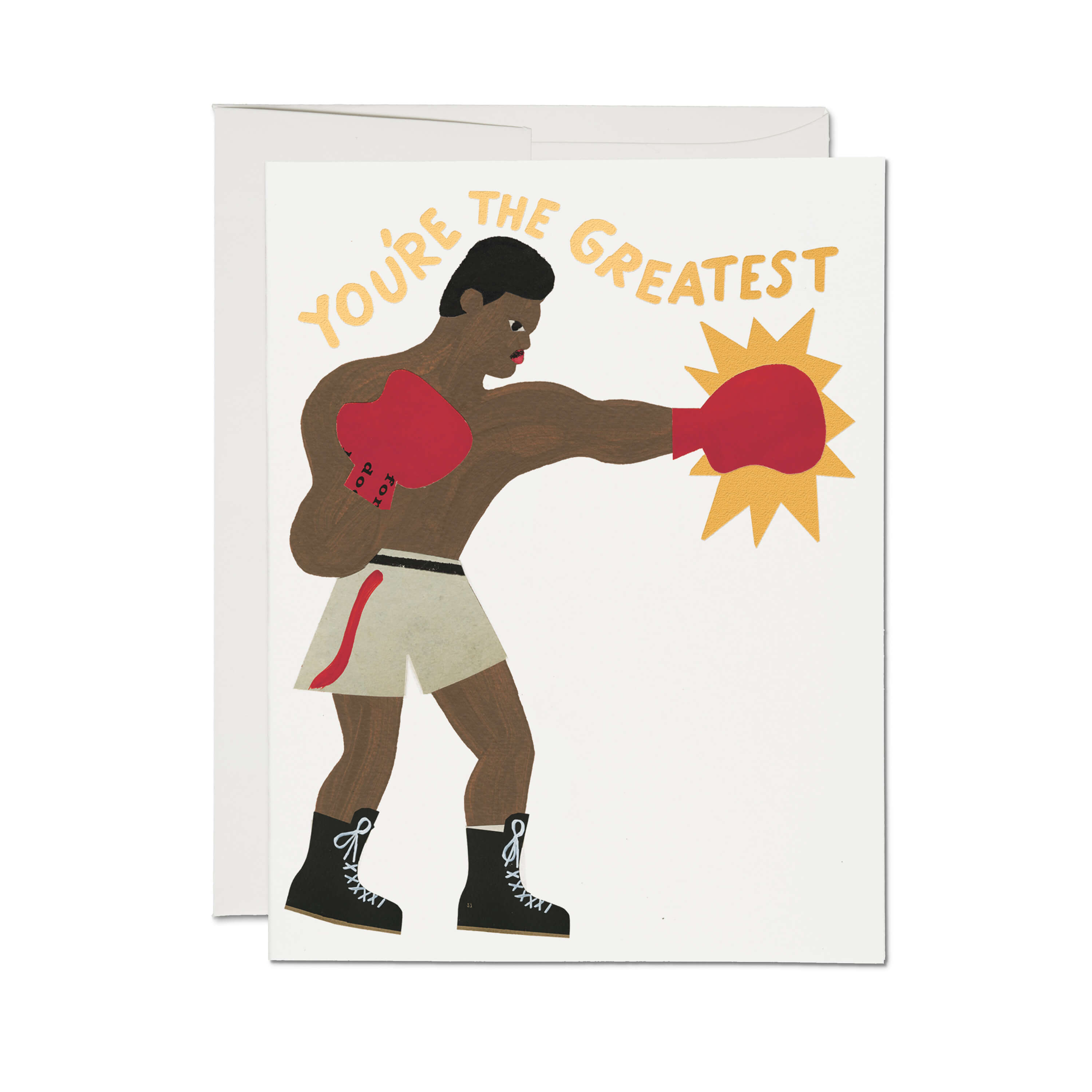 Greatest Boxer greeting card Single