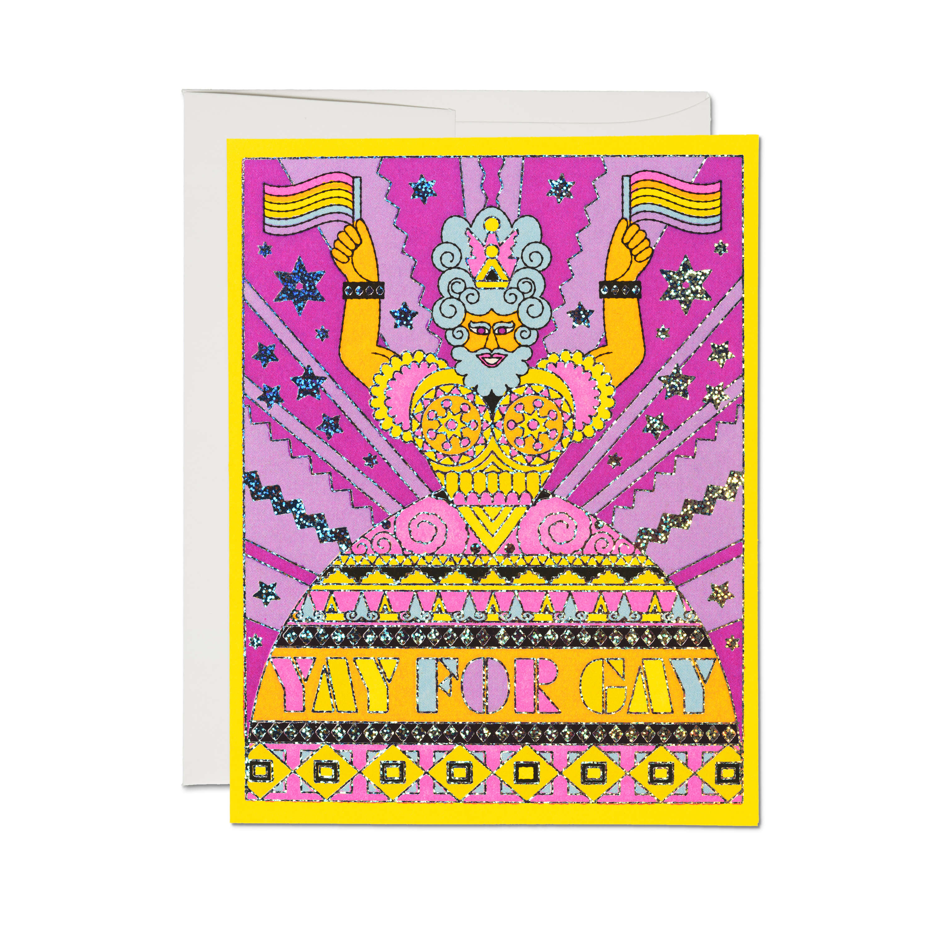 Yay Gay greeting card Single