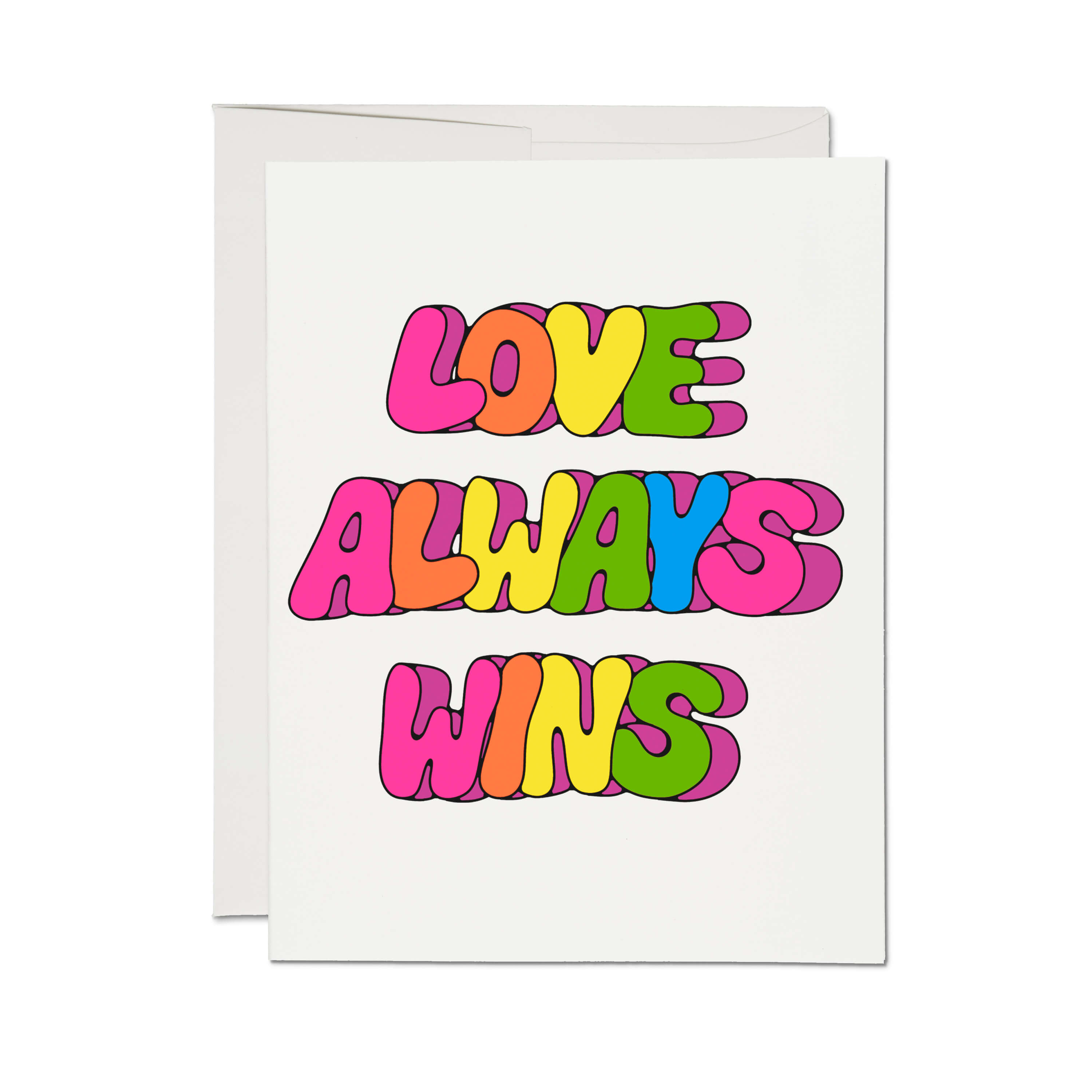 Love Always Wins greeting card Single