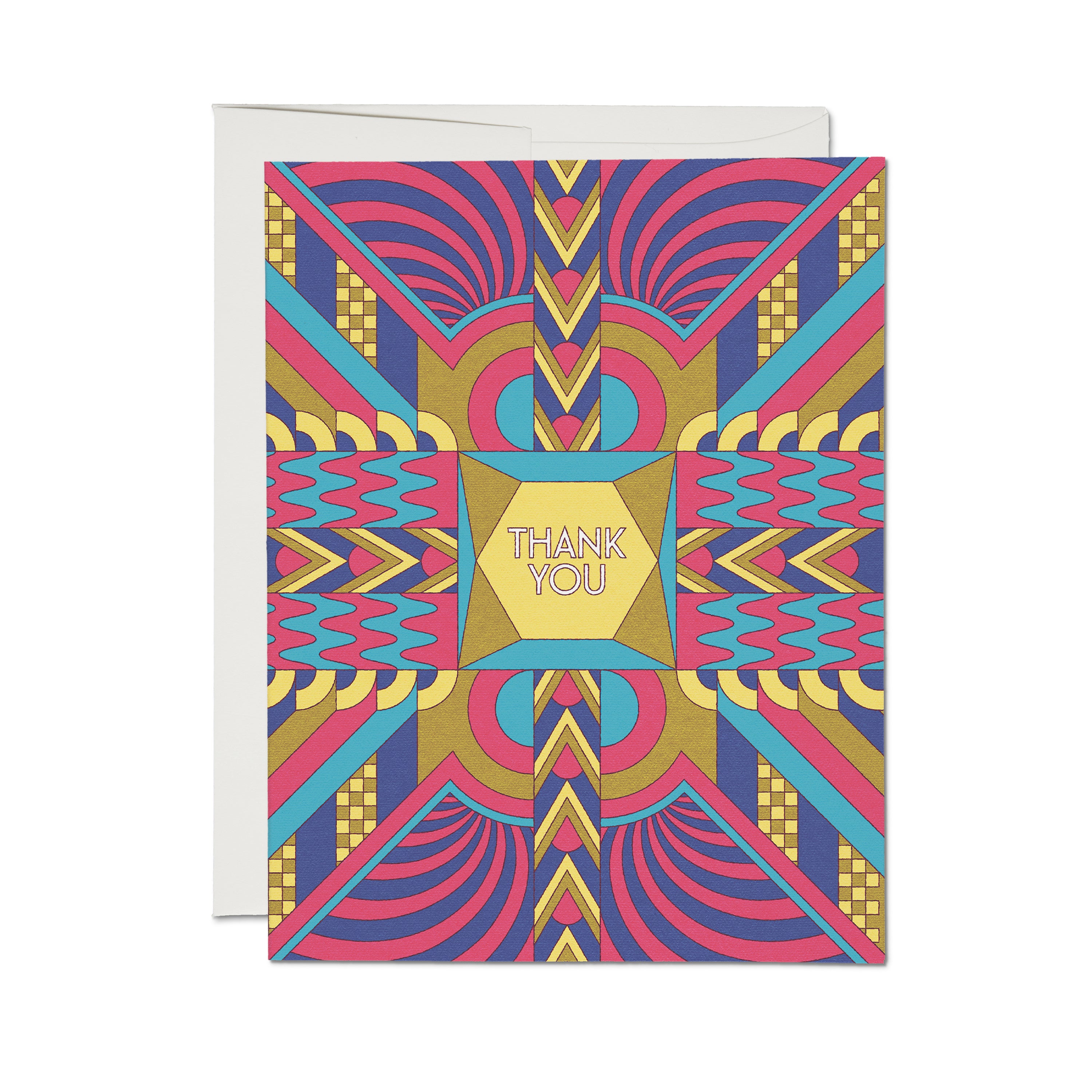 Decorative Thanks greeting card Boxed Set of 8