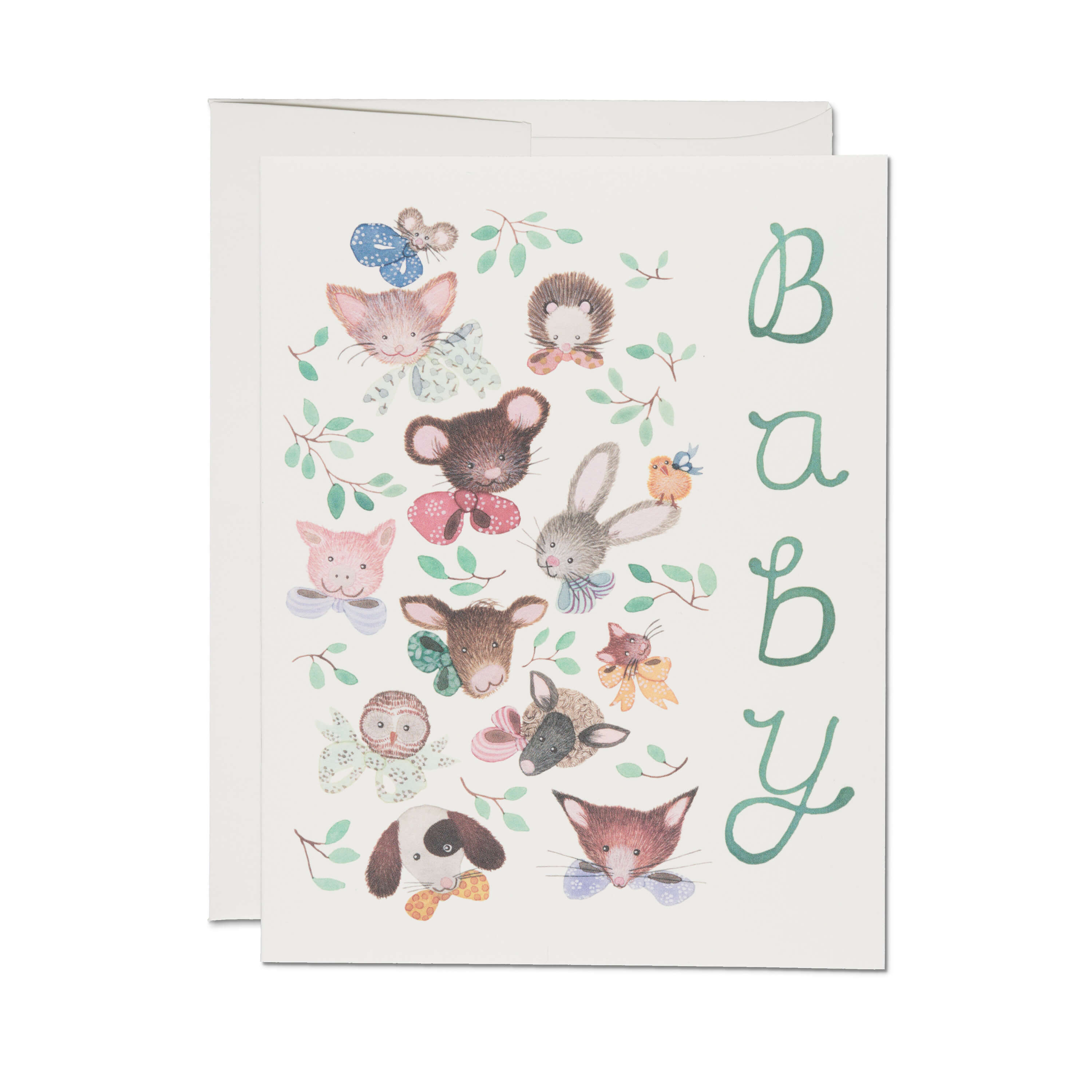 Pink Noses greeting card Single