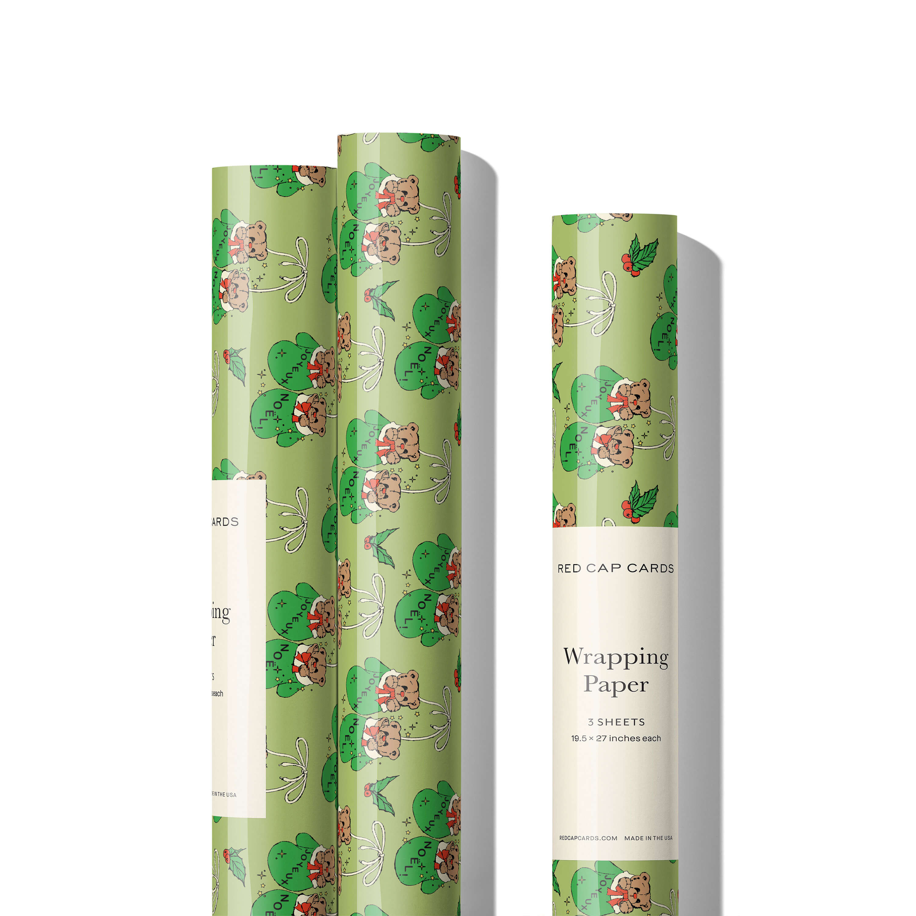 Mitten Bears wrapping paper Single