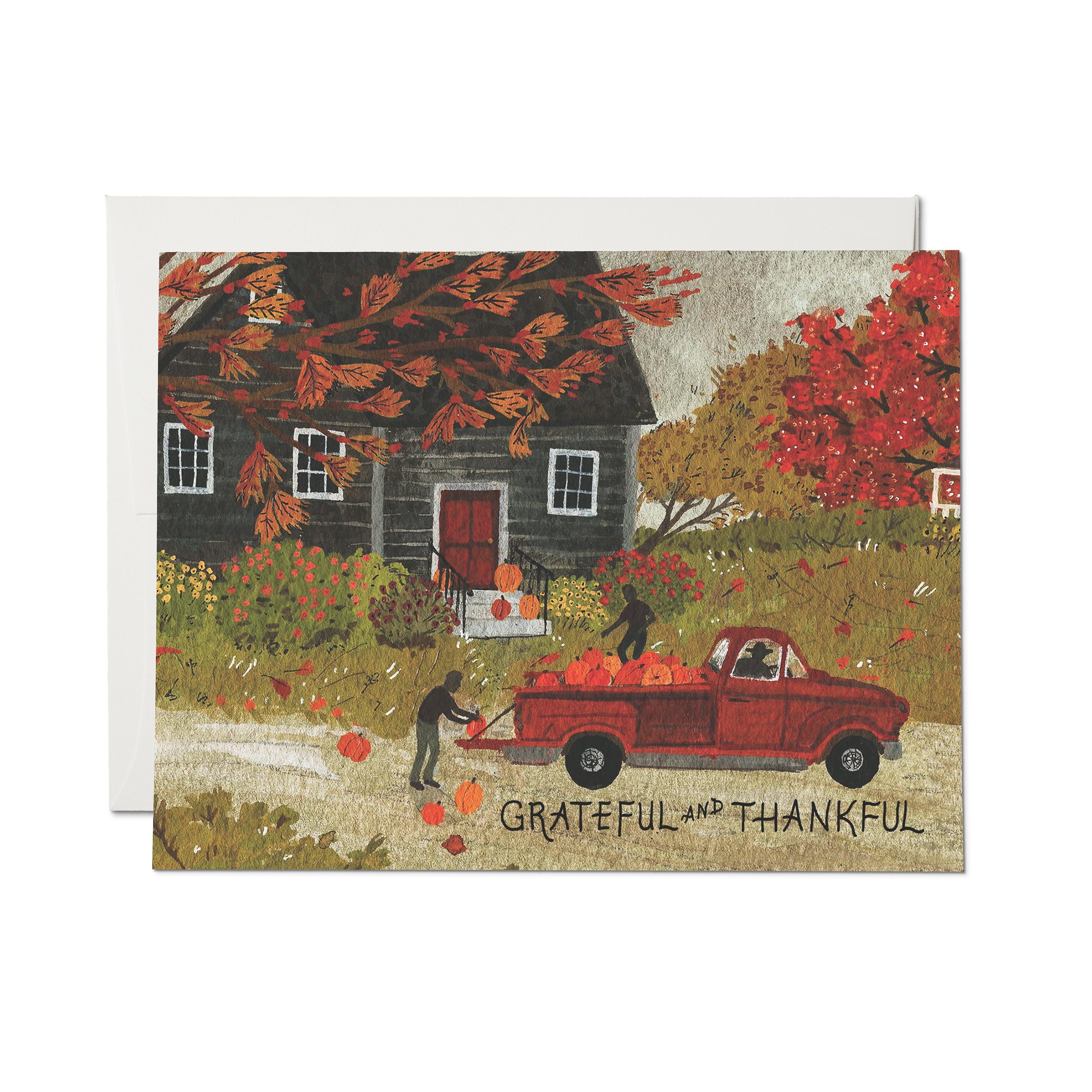 Pumpkin Truck greeting card
