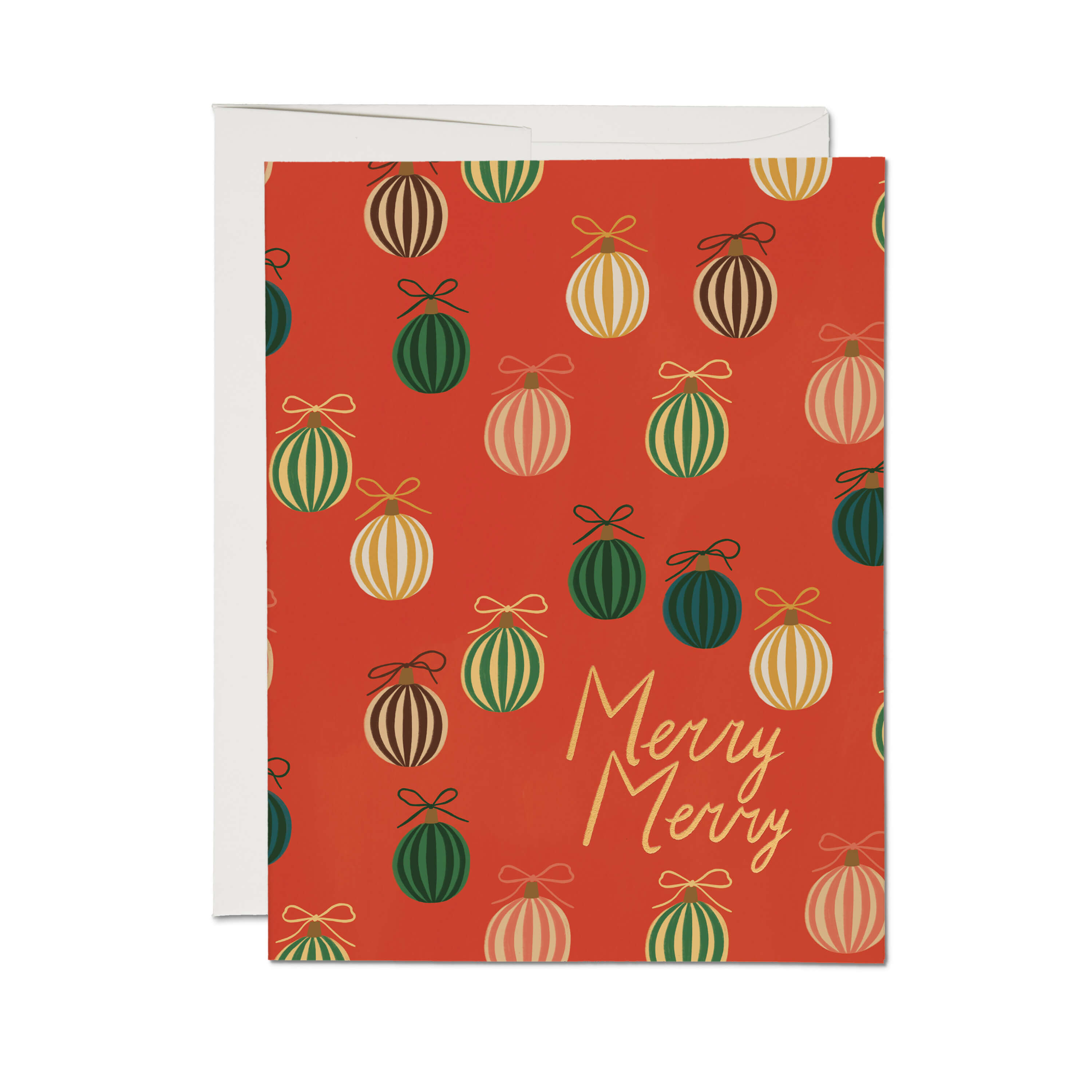 Merry Ornaments greeting card Single