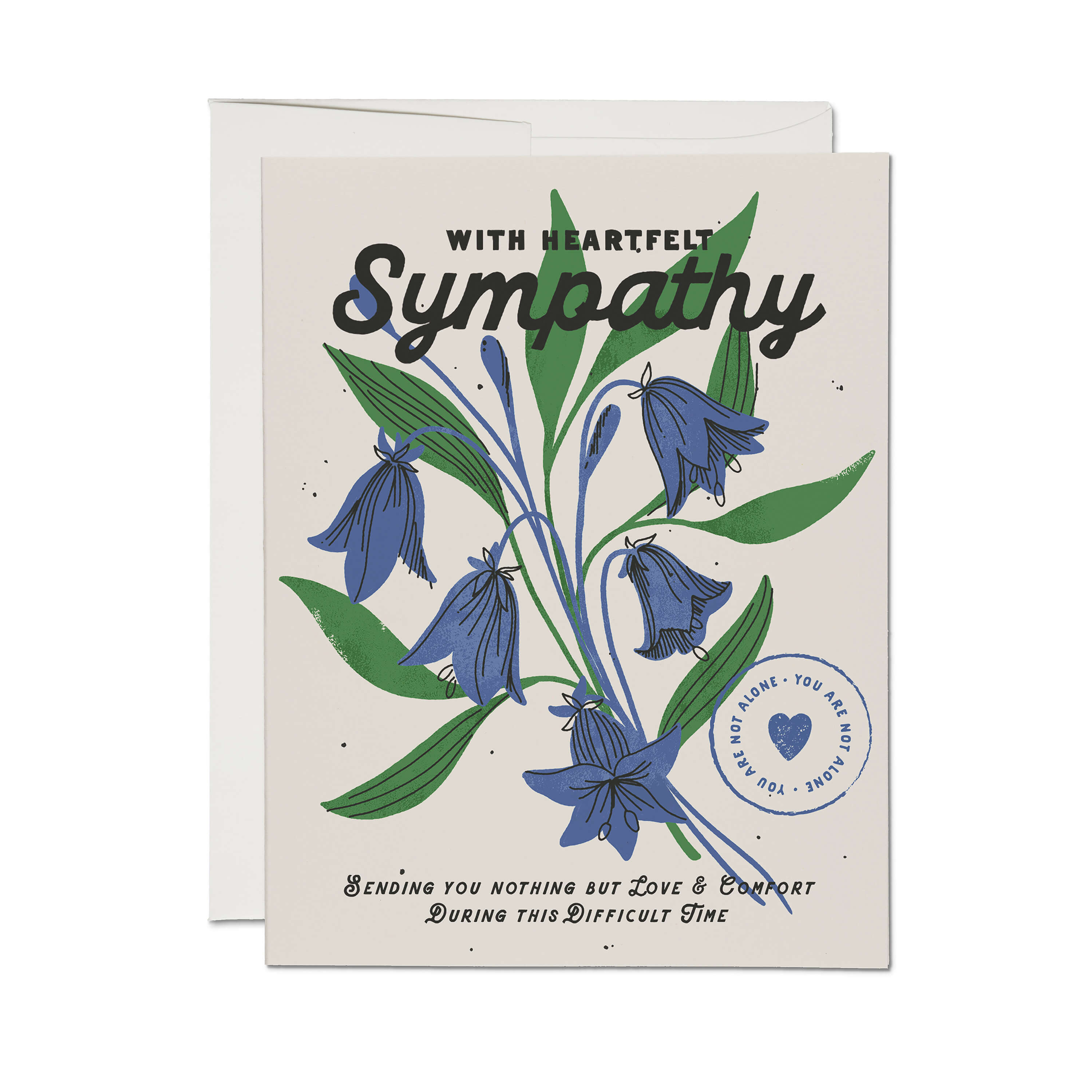 Heartfelt Sympathy greeting card Single