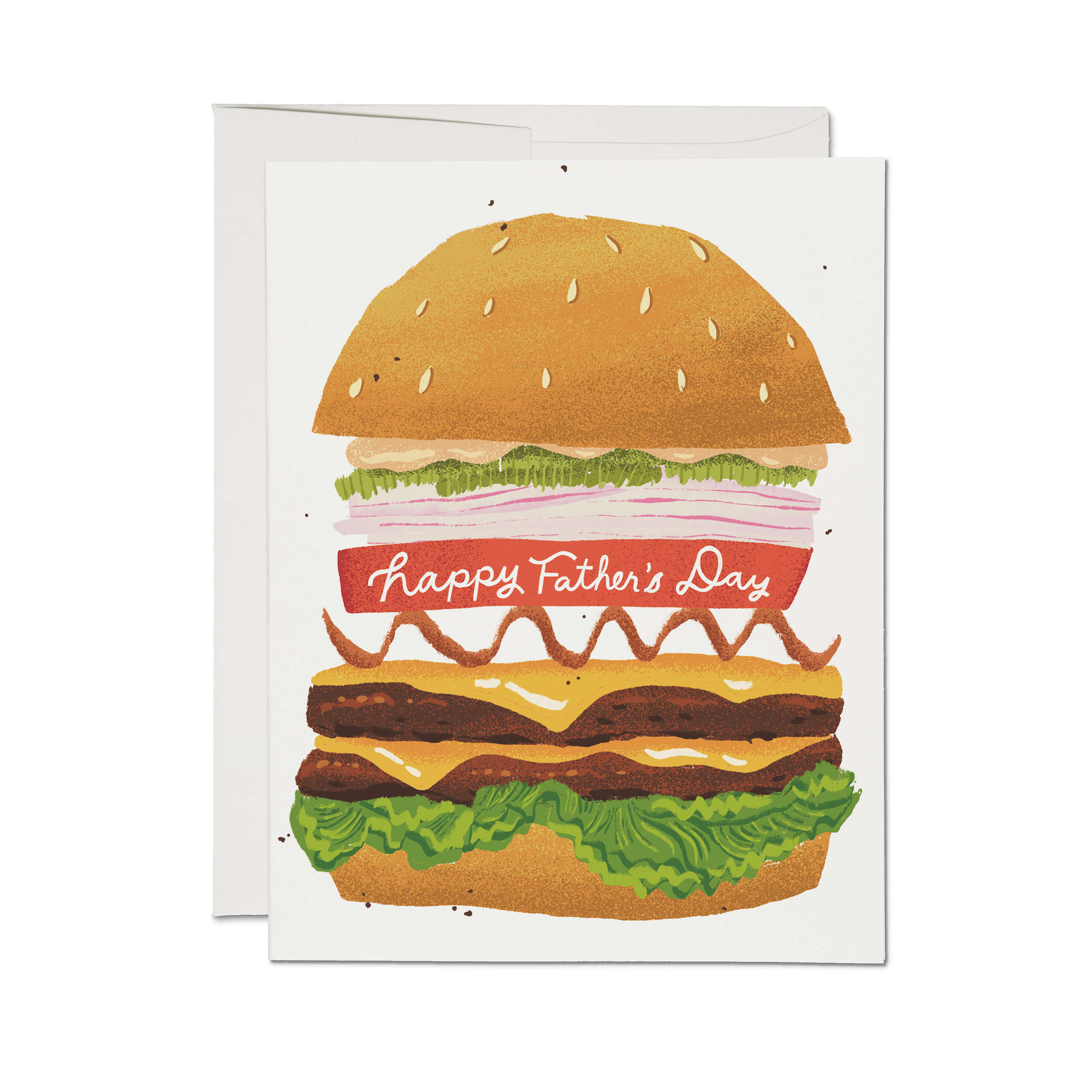 Double Cheeseburger greeting card Single