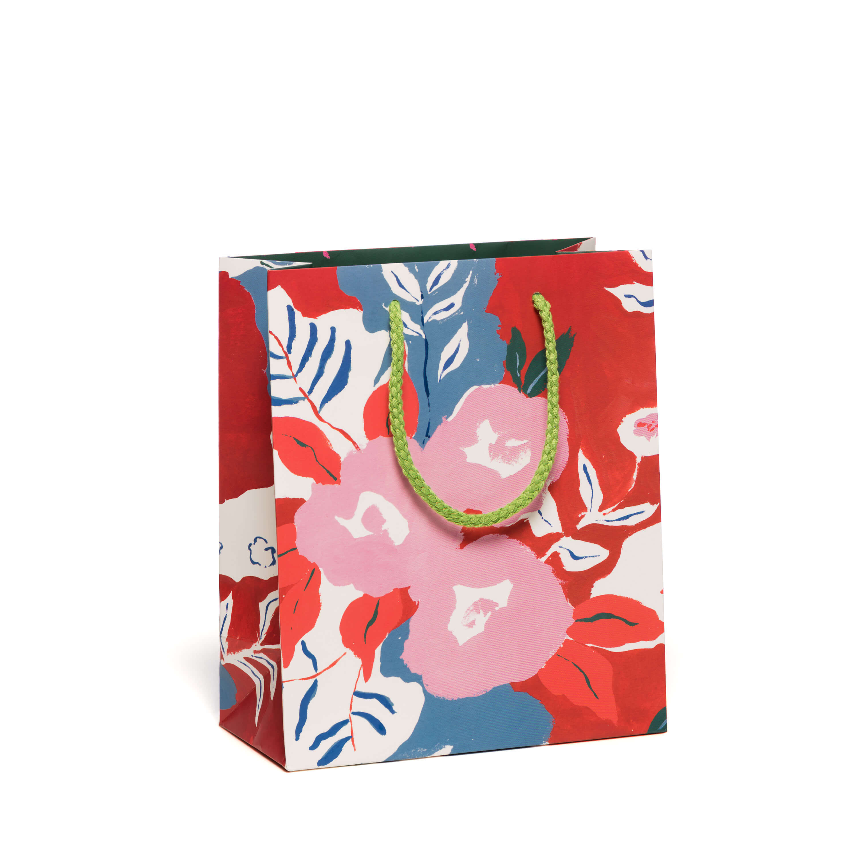 Ruby Red Flowers medium gift bag