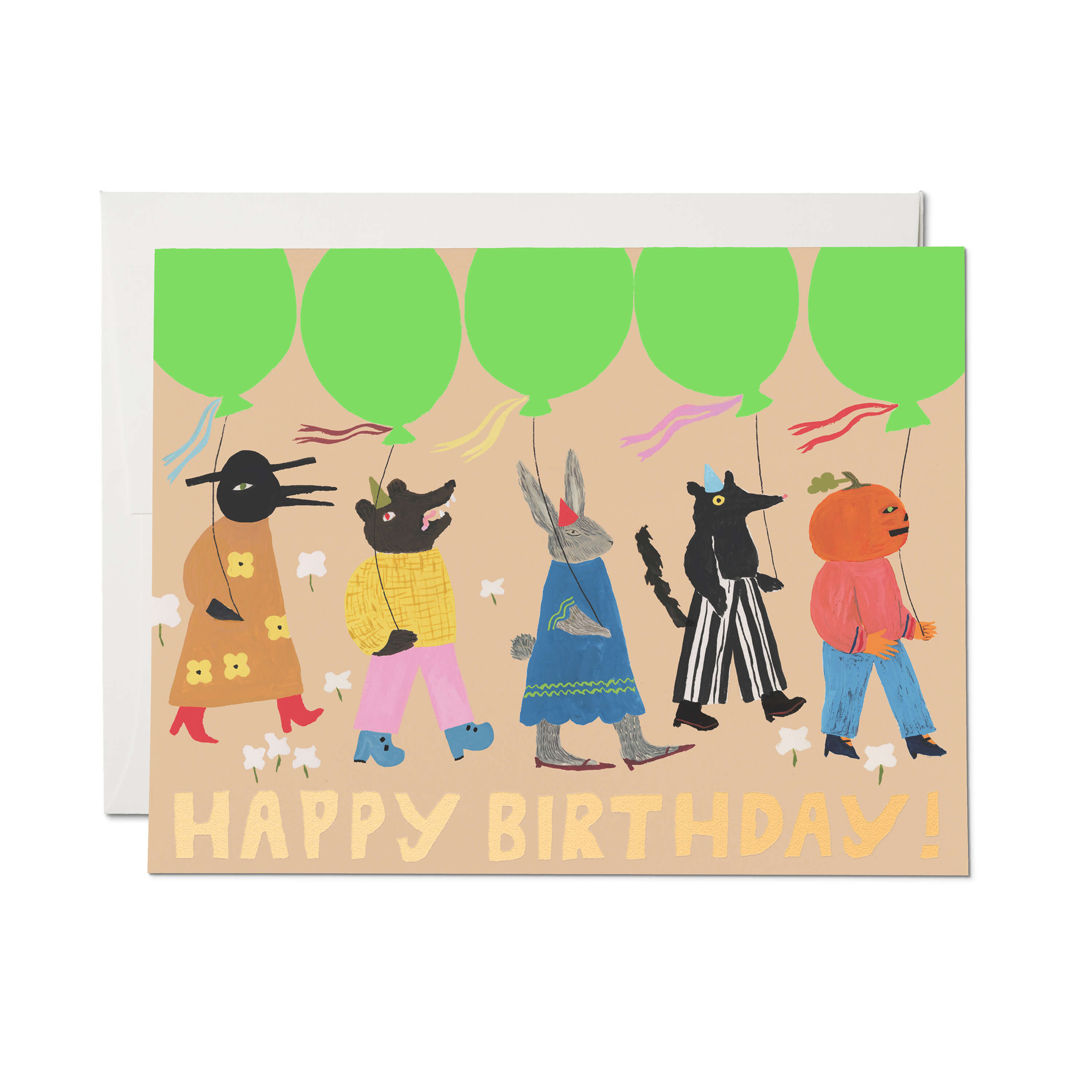 Birthday March greeting card Single