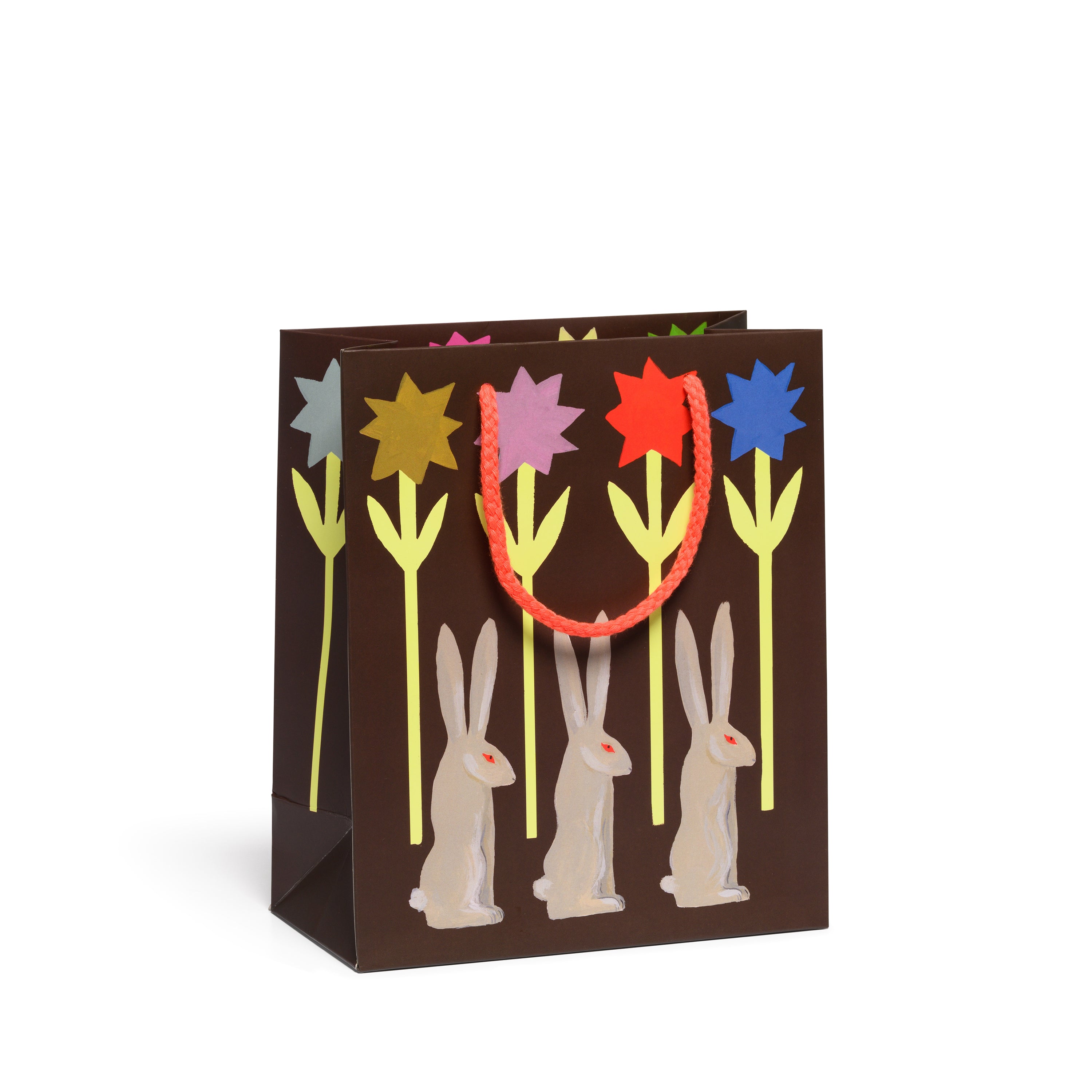 Rabbit and Flowers medium gift bag