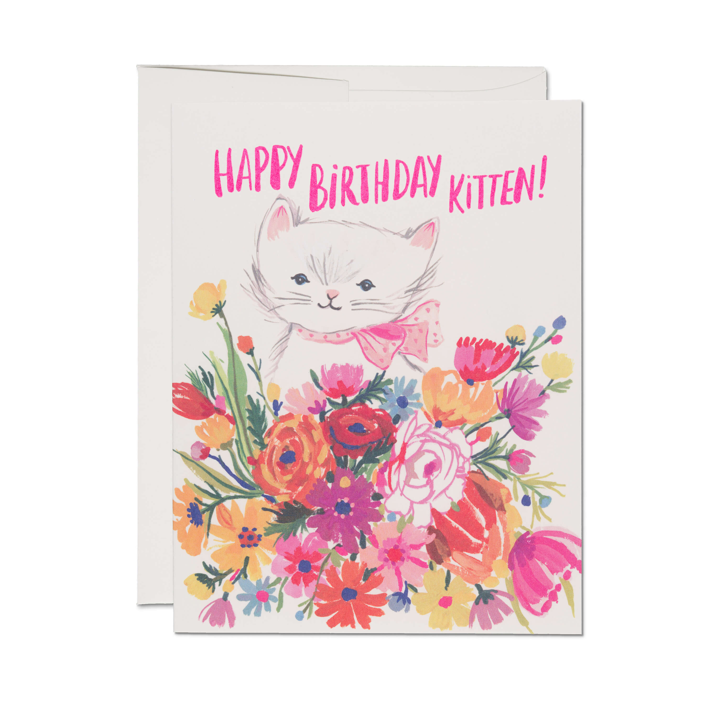 Happy B-Day Kitten greeting card SINGLE