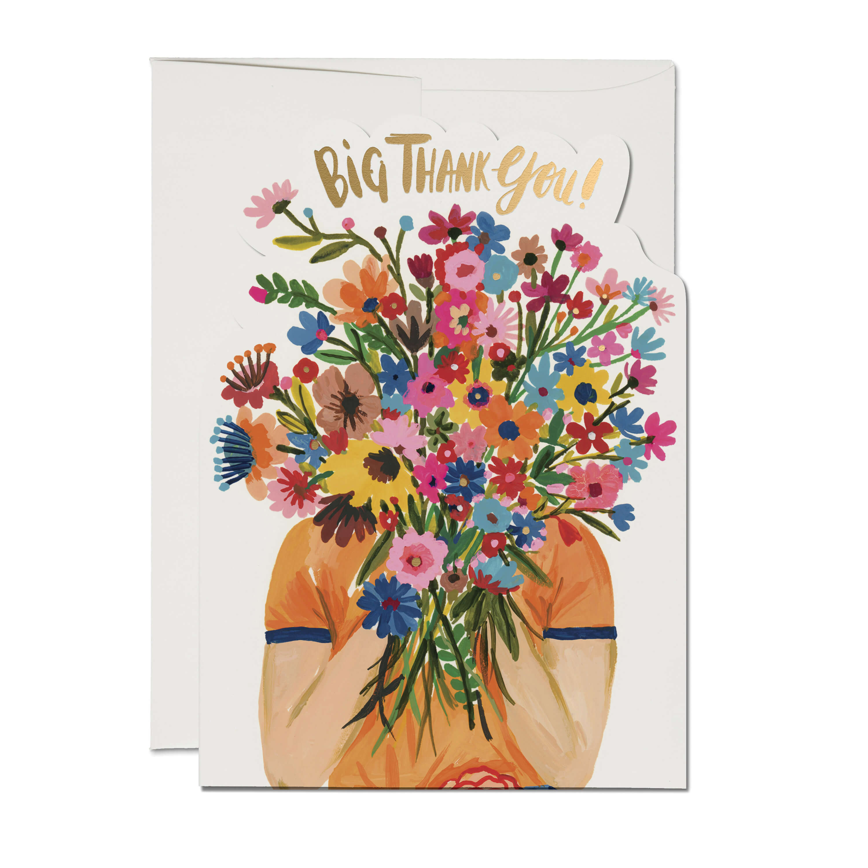 Face Full of Flowers greeting card Single