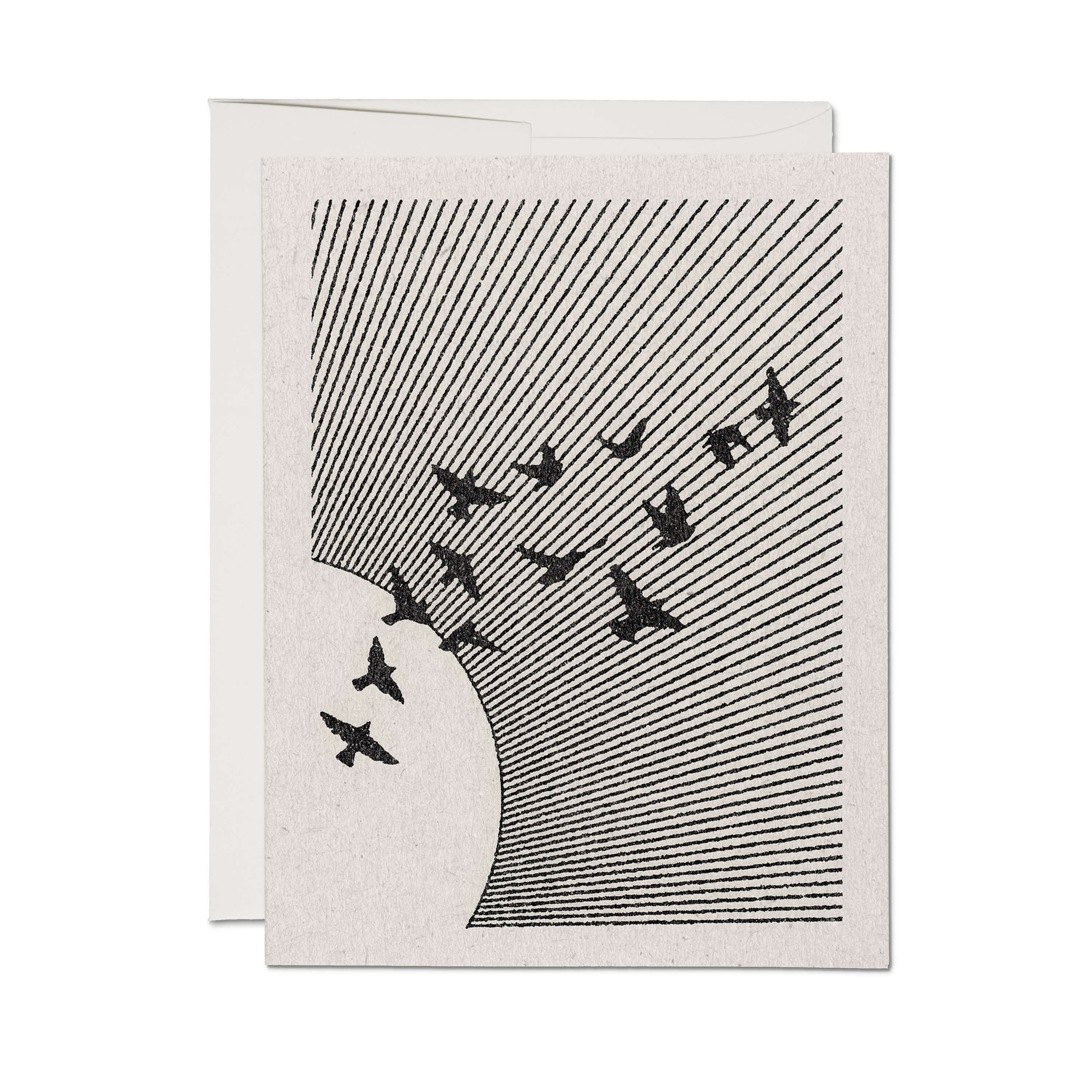 Flock greeting card Single