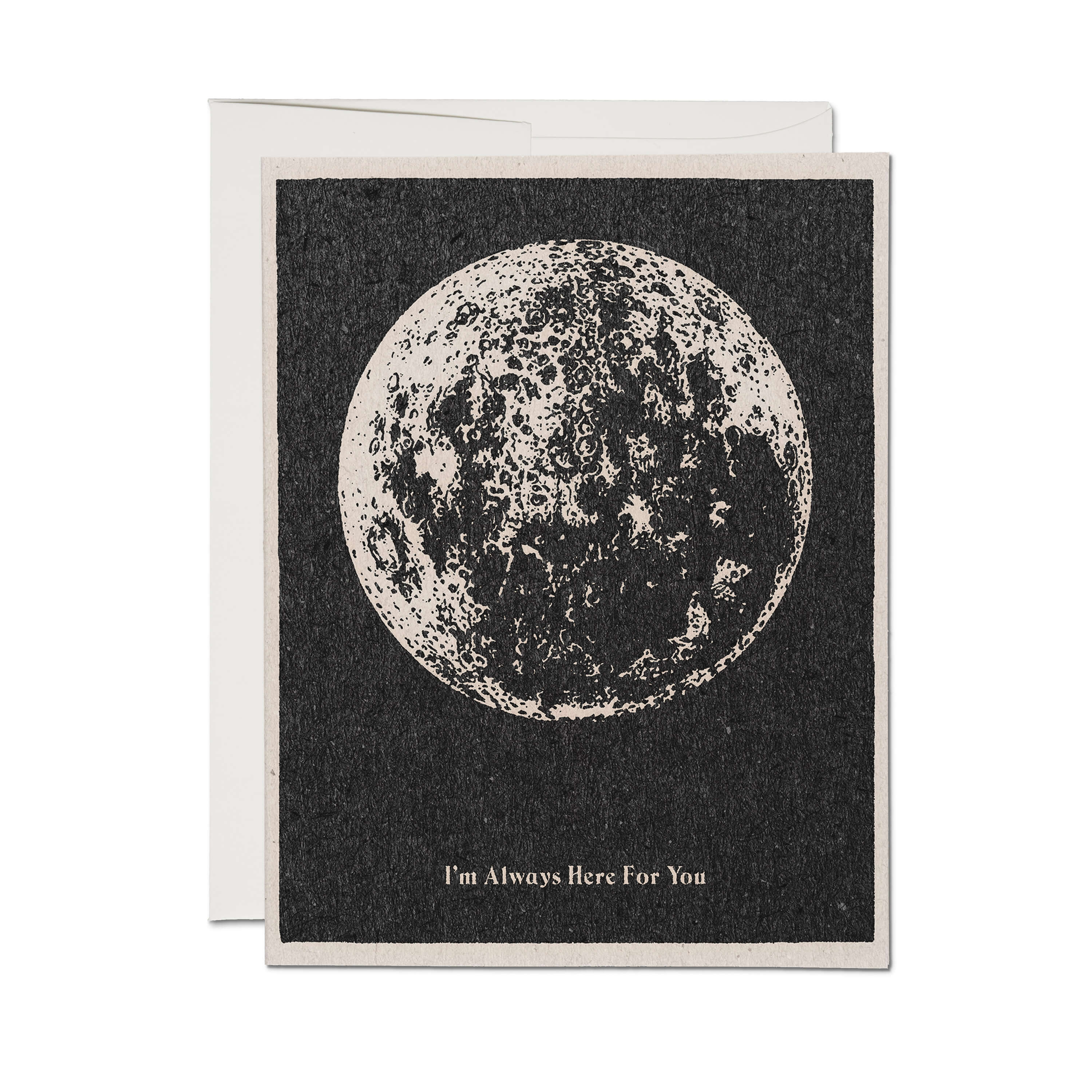 Here for You Moon greeting card Single