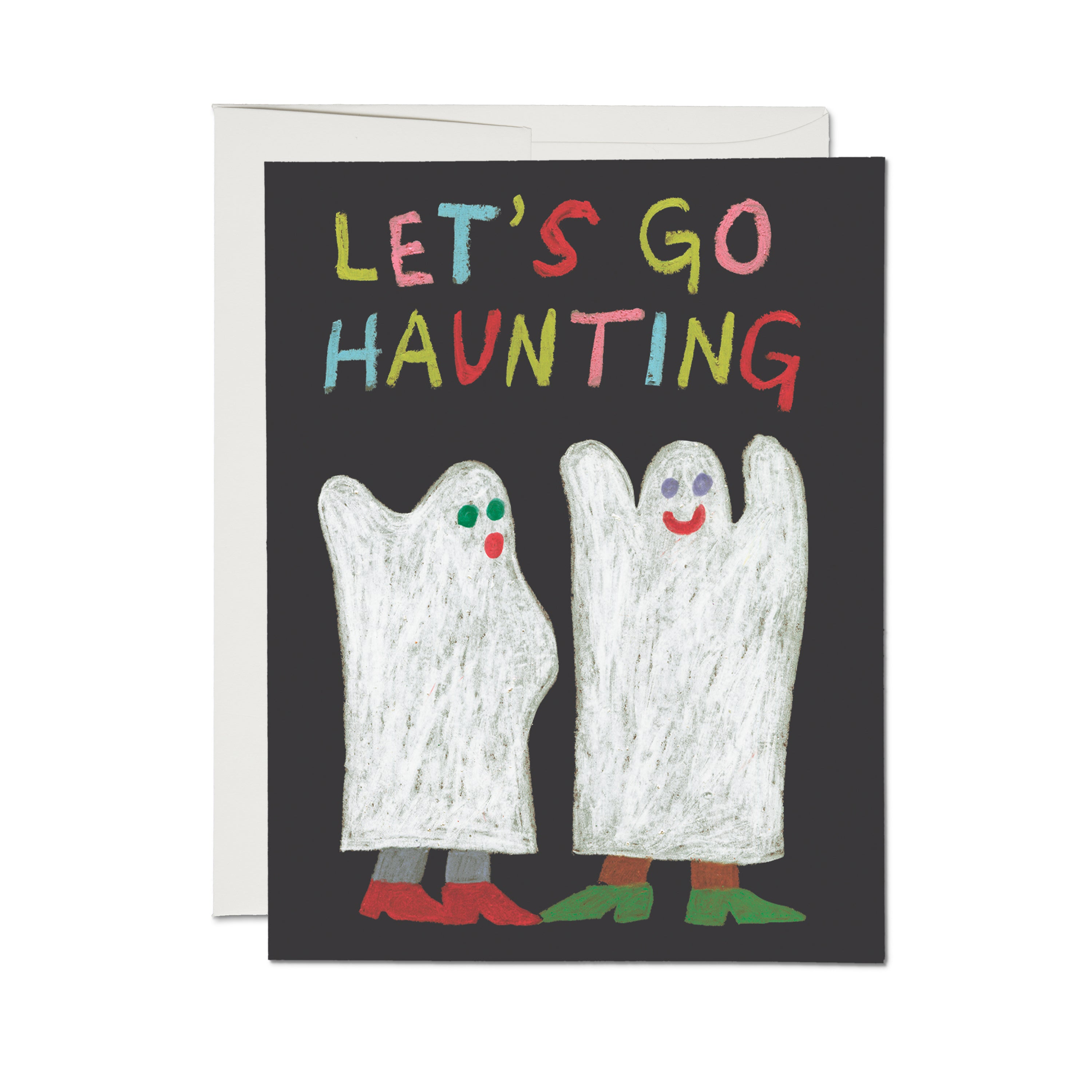 Let's Go Haunting greeting card