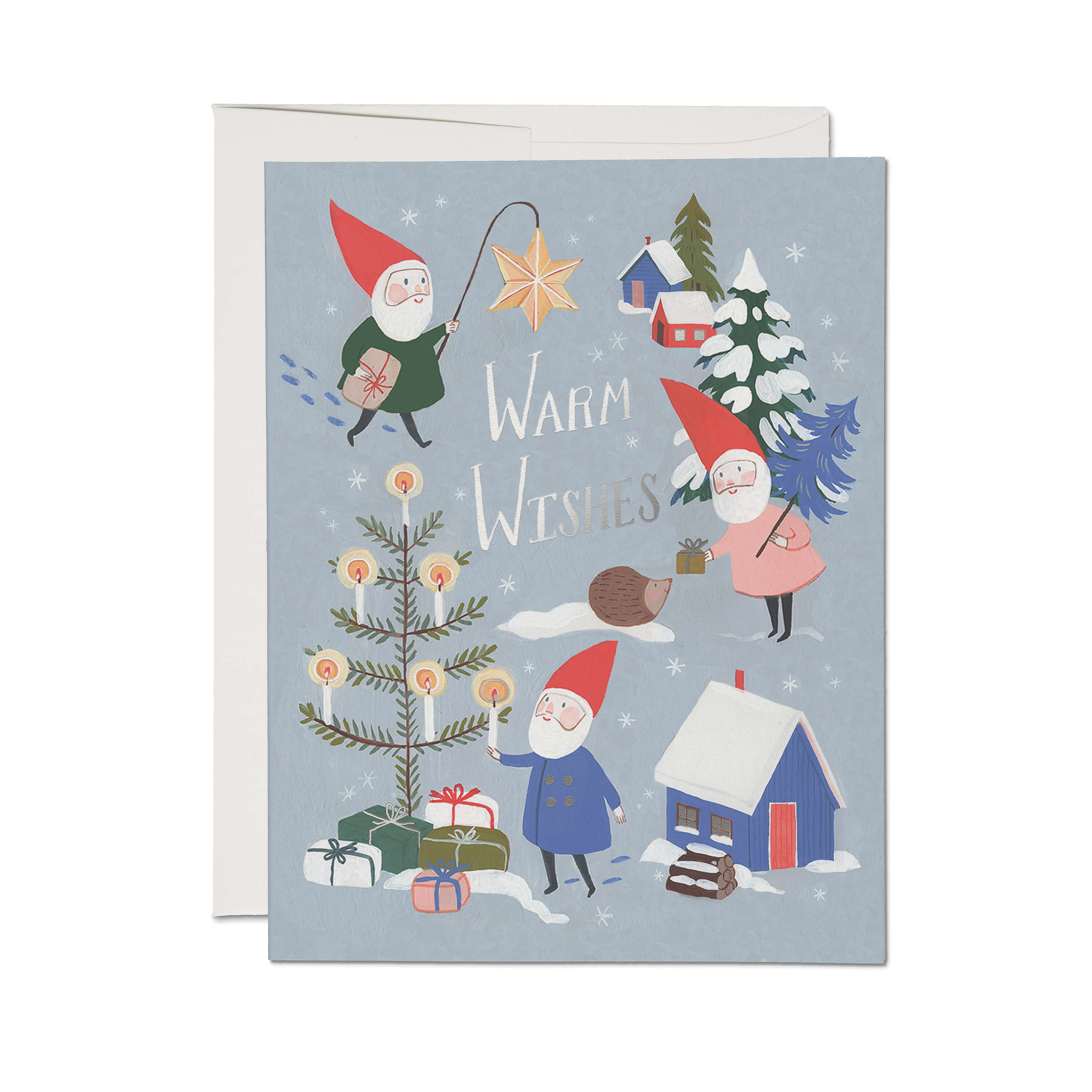 Holiday Gnomes greeting card Single