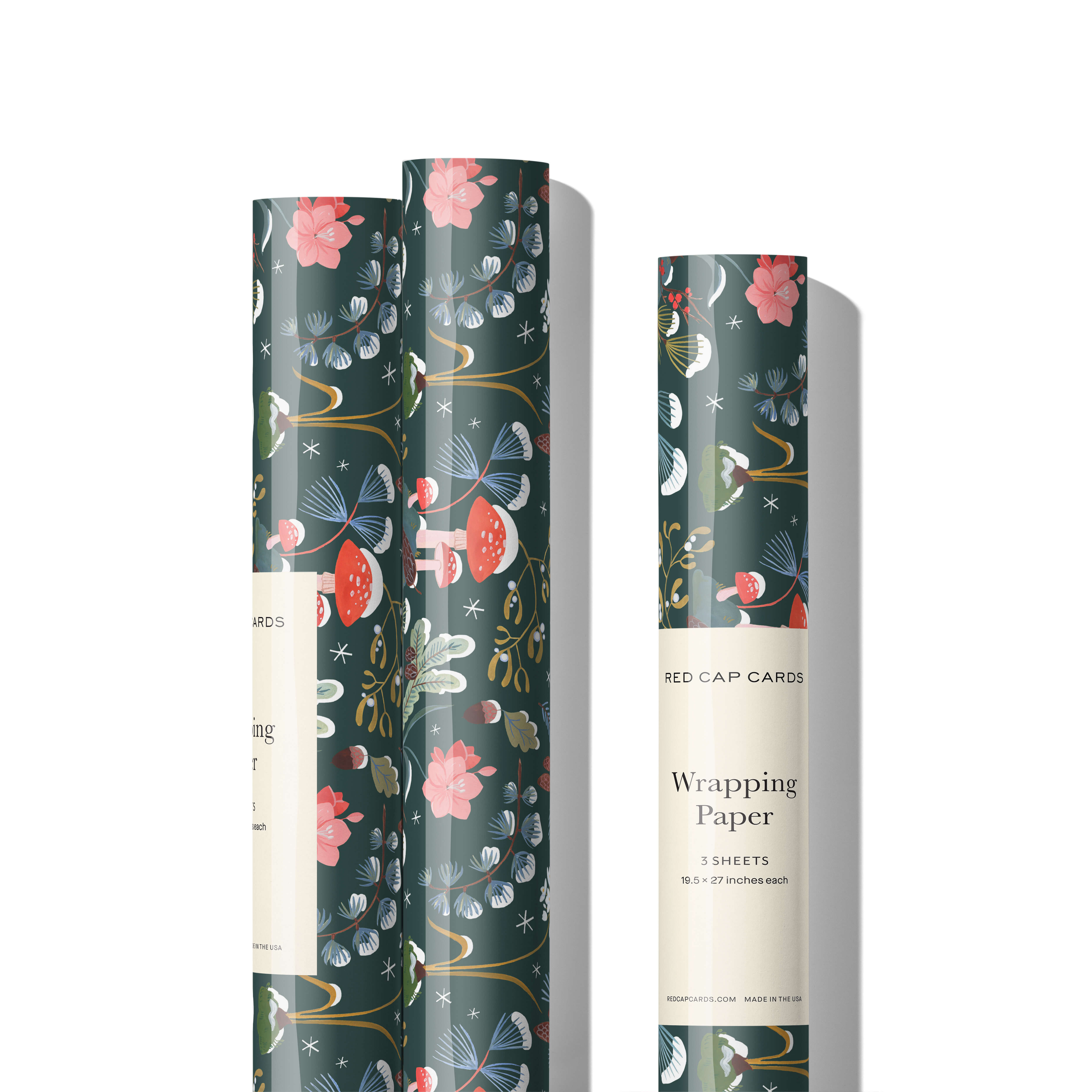 Holiday Moss wrapping paper Single