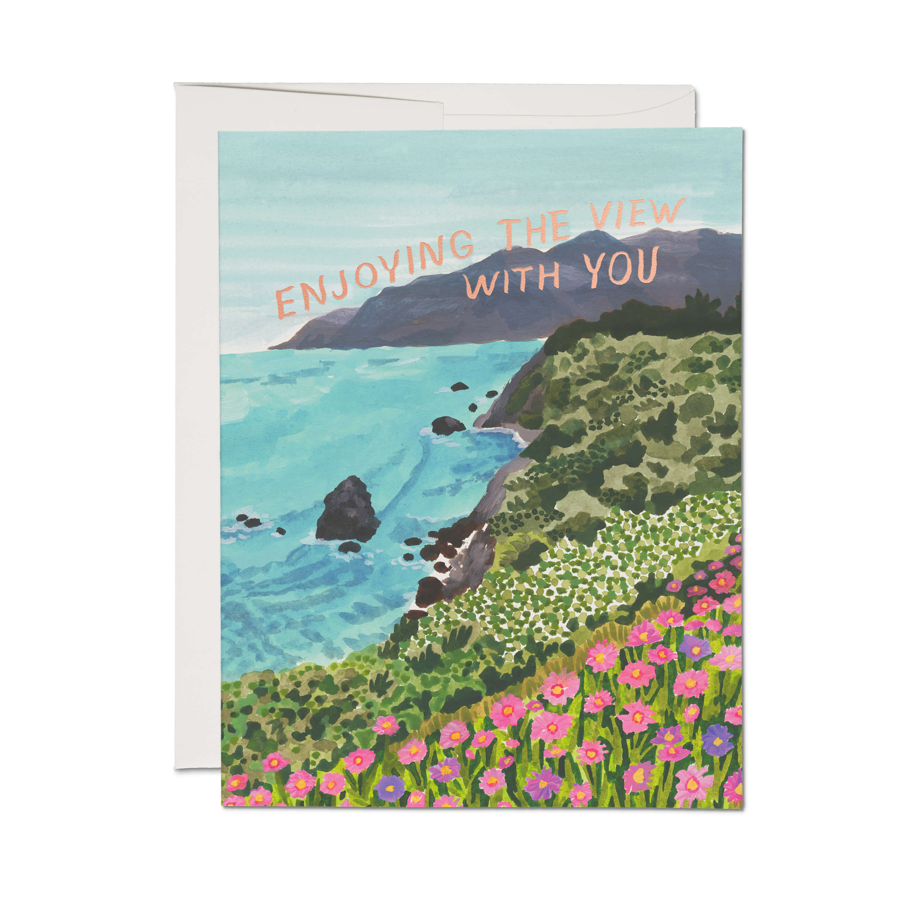 Enjoying the View greeting card Single