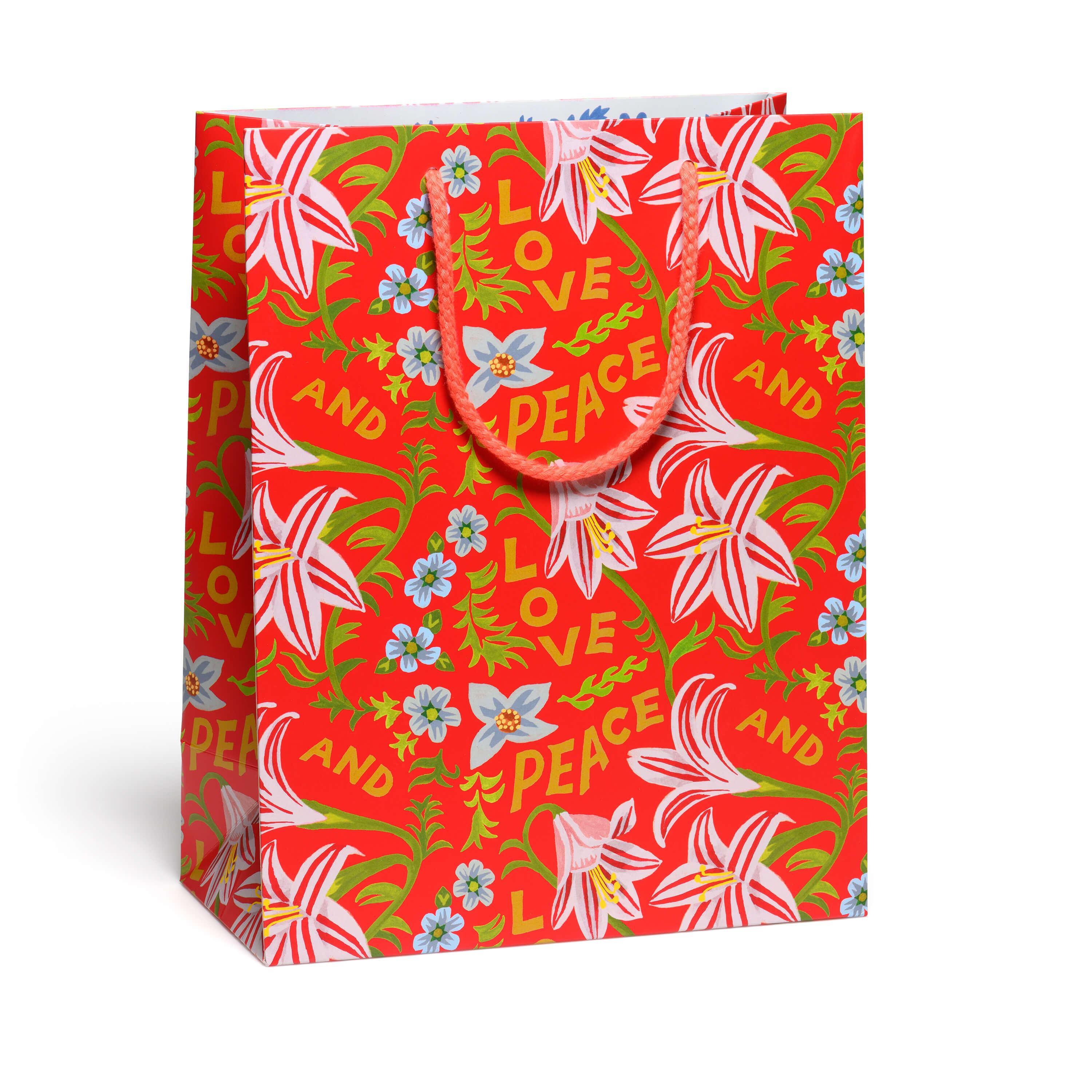Peace and Love Amaryllis large gift bag Large