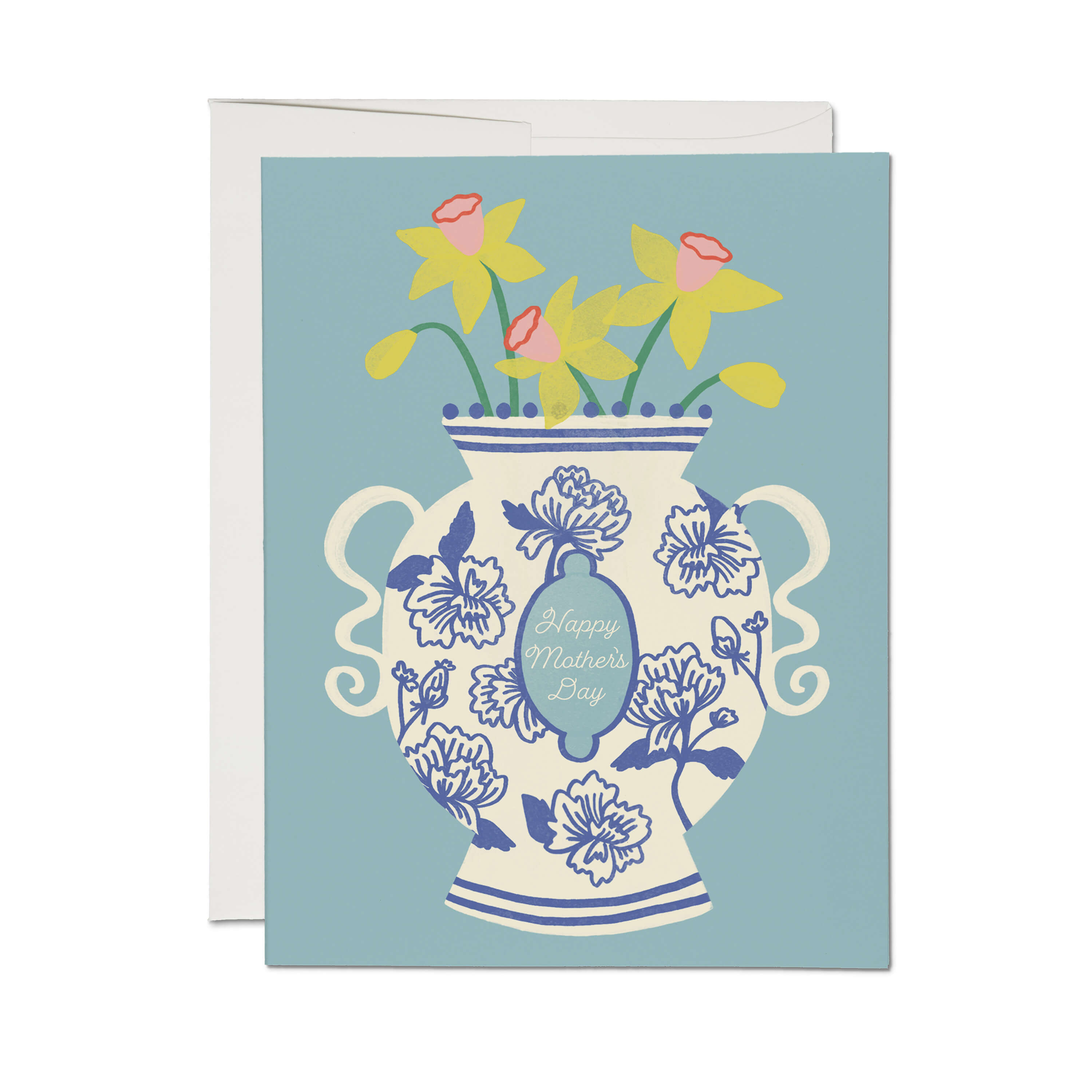 Chinoiserie Vase greeting card Single