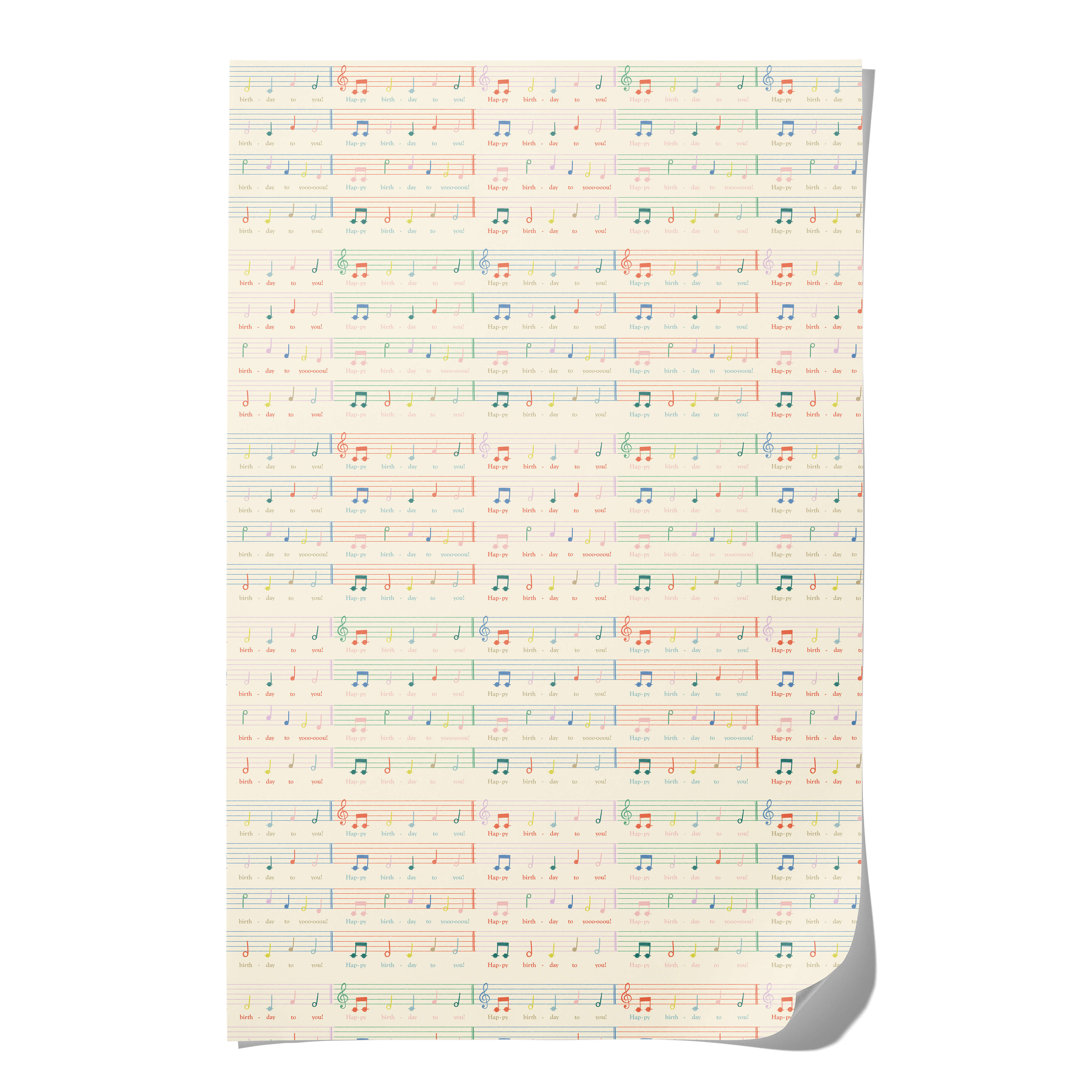 Birthday Song wrapping paper Single