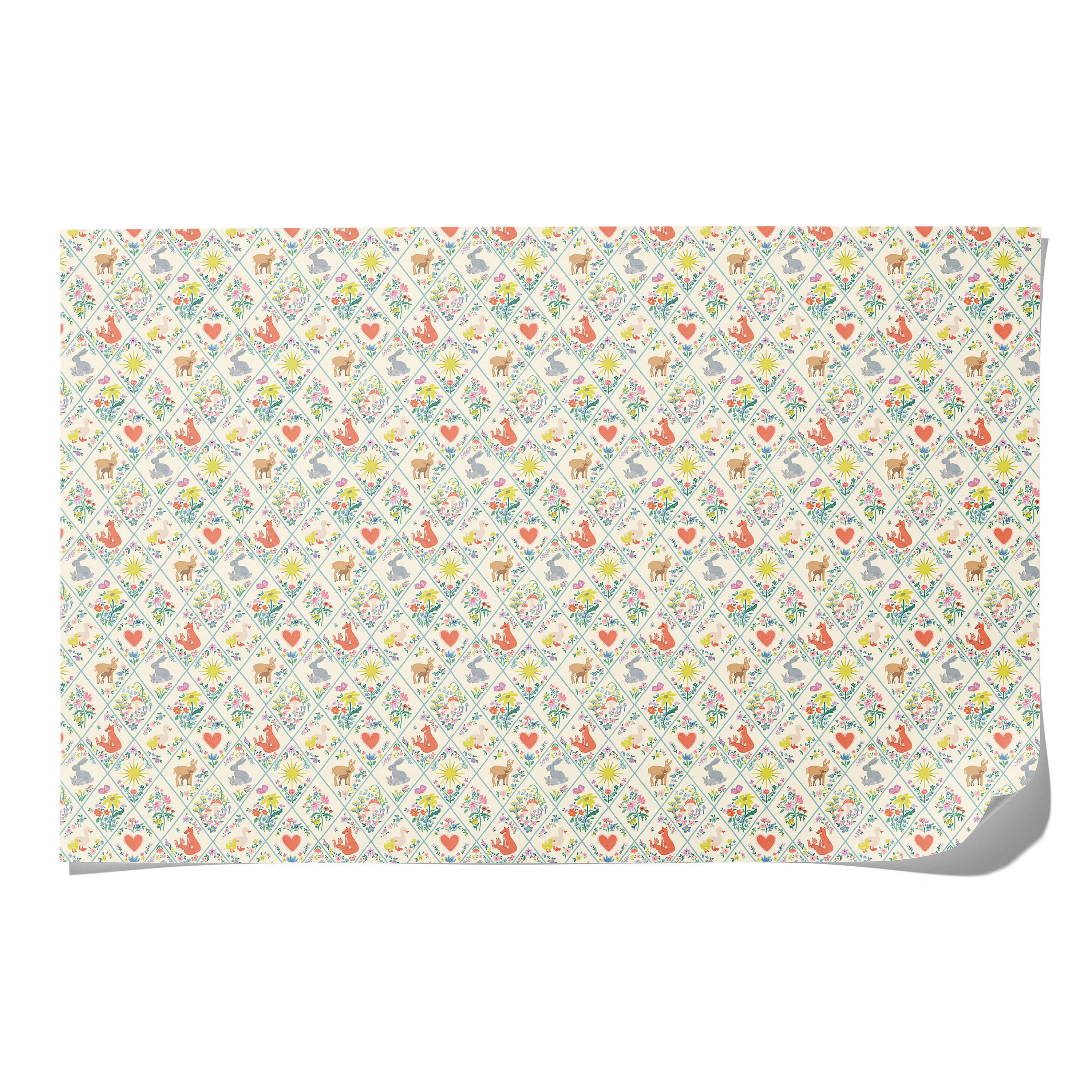 Woodland Critters wrapping paper Single