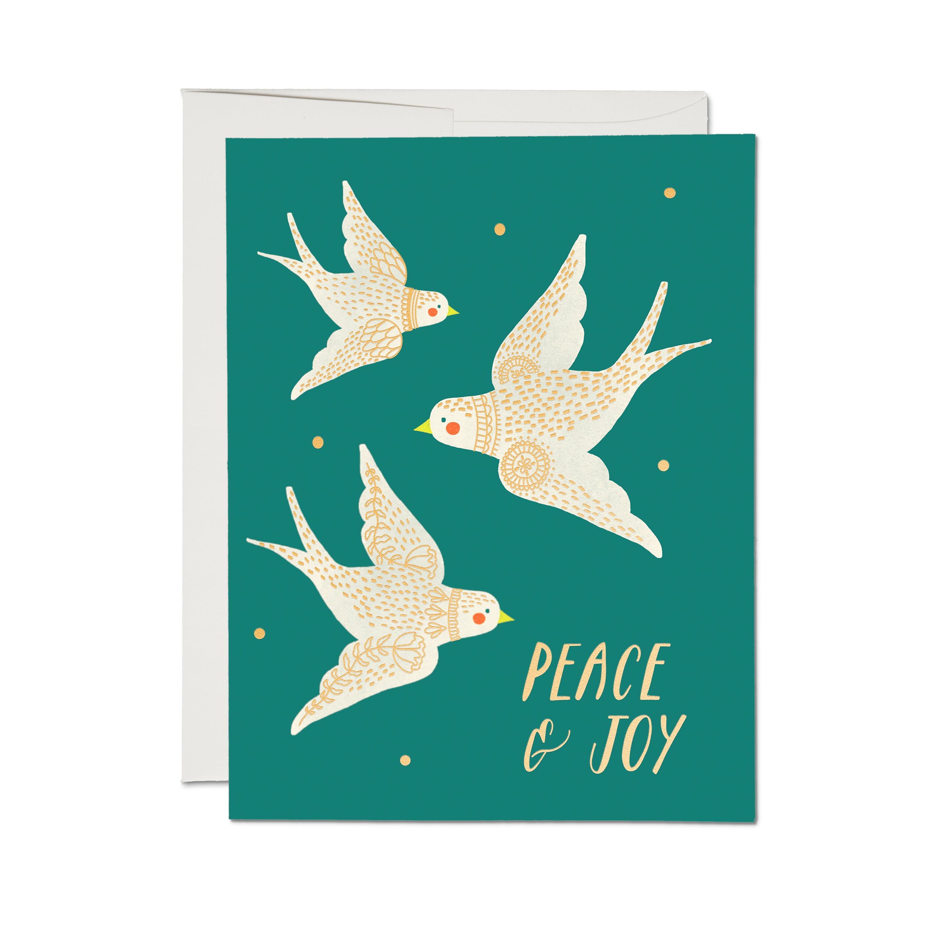 Embellished Doves greeting card