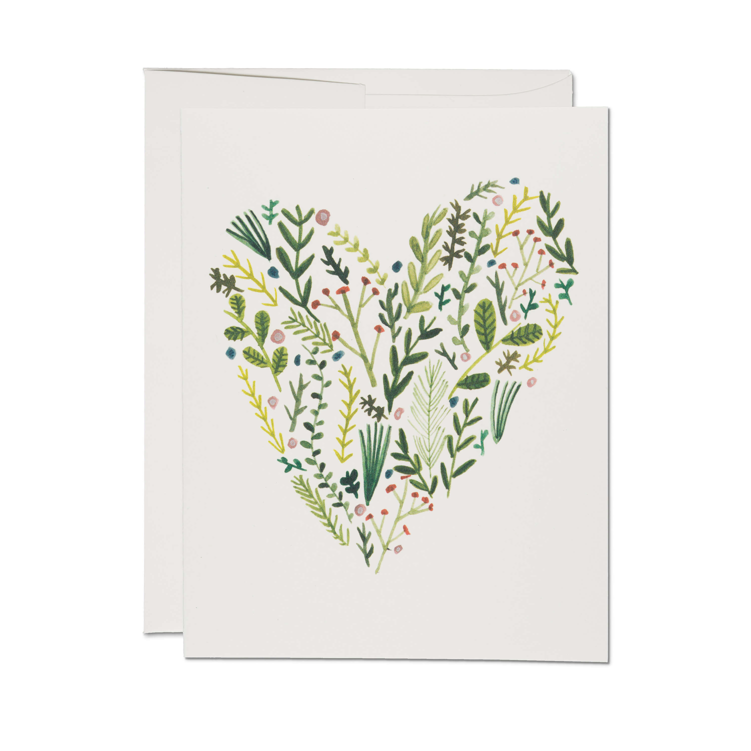 Floral Heart greeting card Single