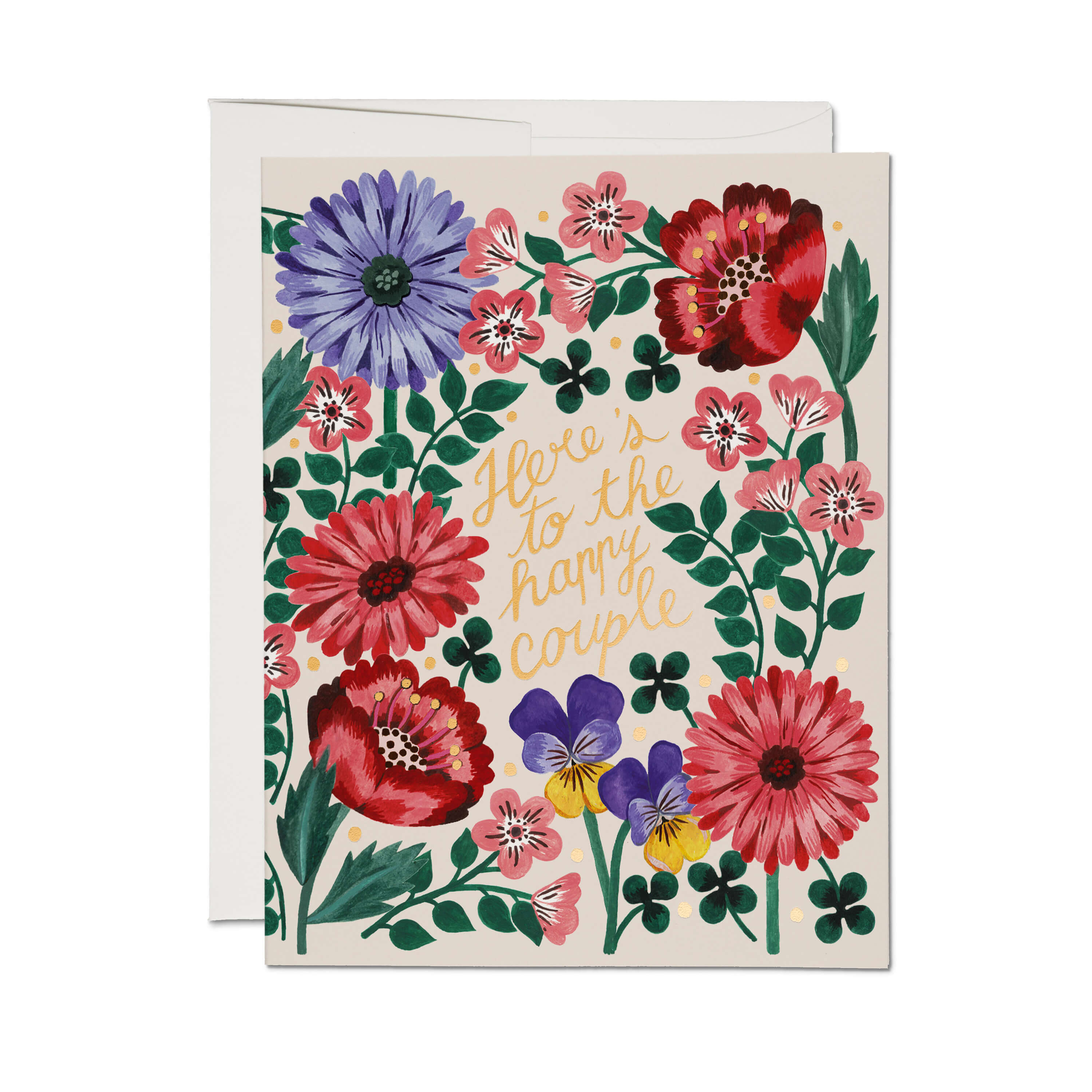 Blooming Couple greeting card Single