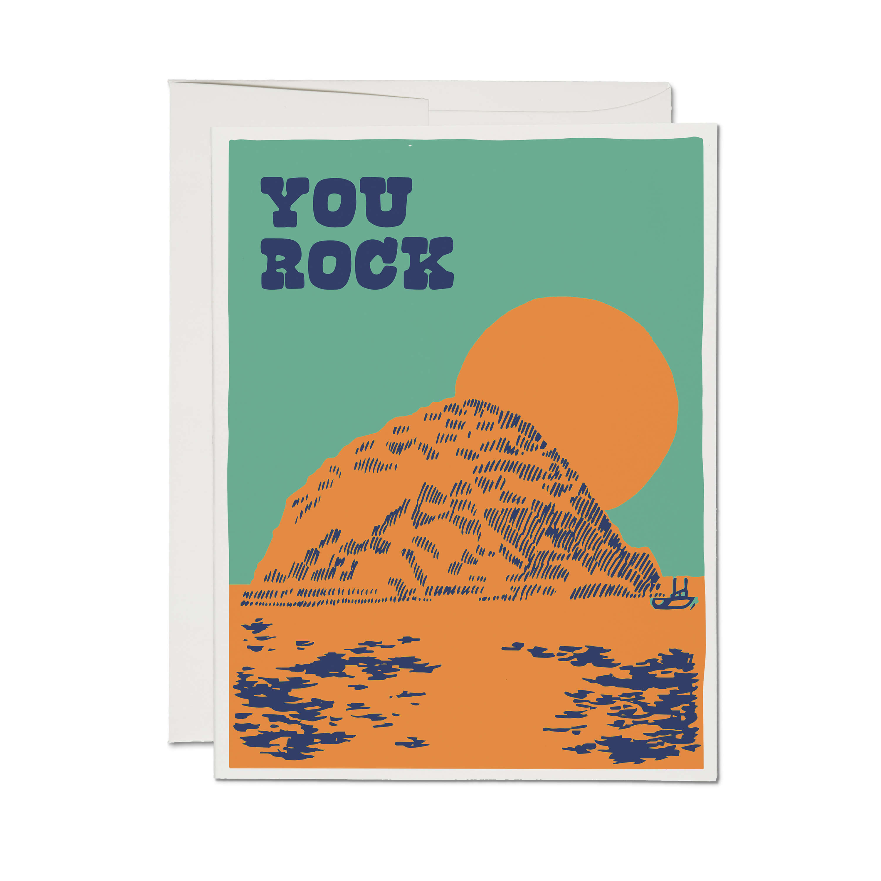 Morro Rock greeting card Single