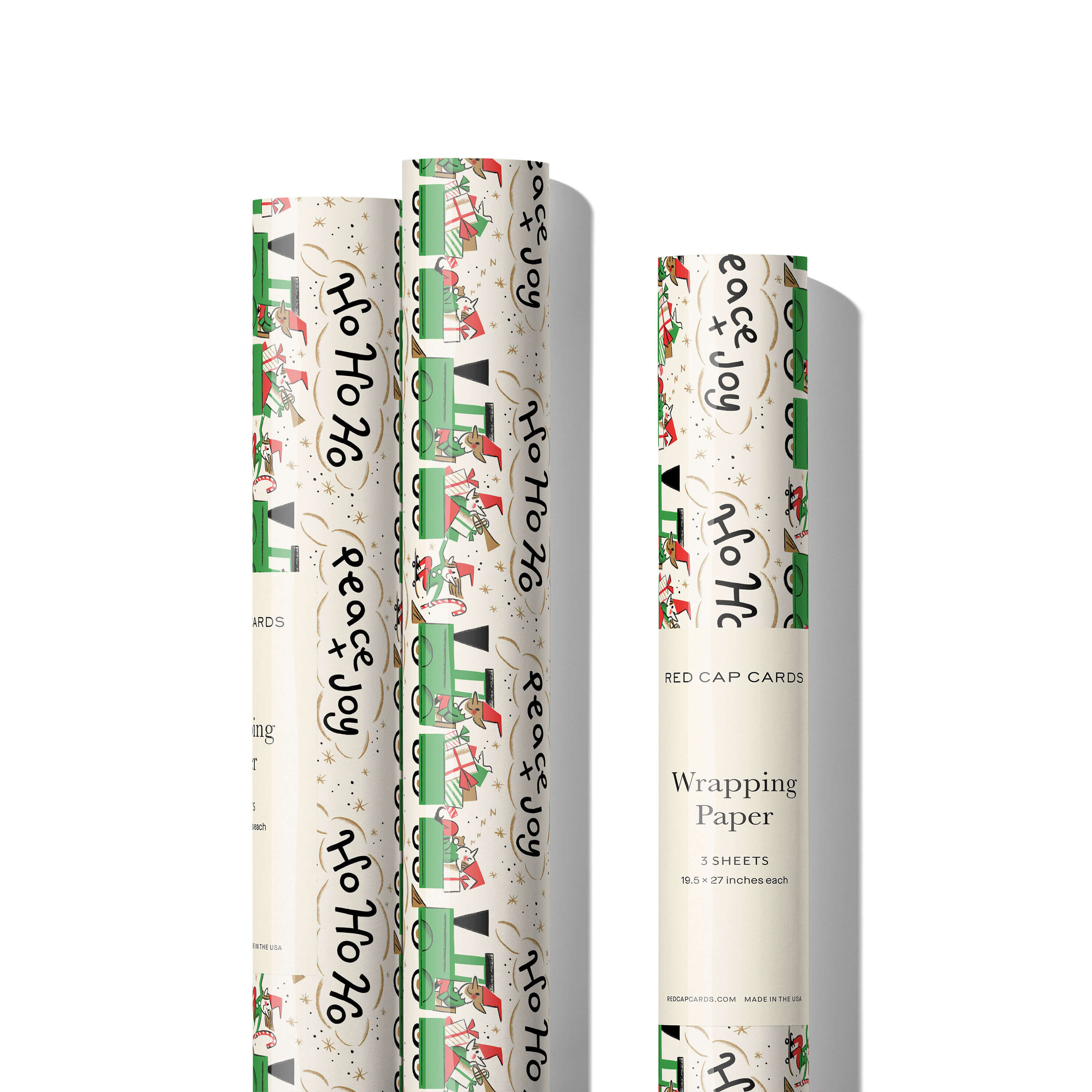 Elf Train wrapping paper Single