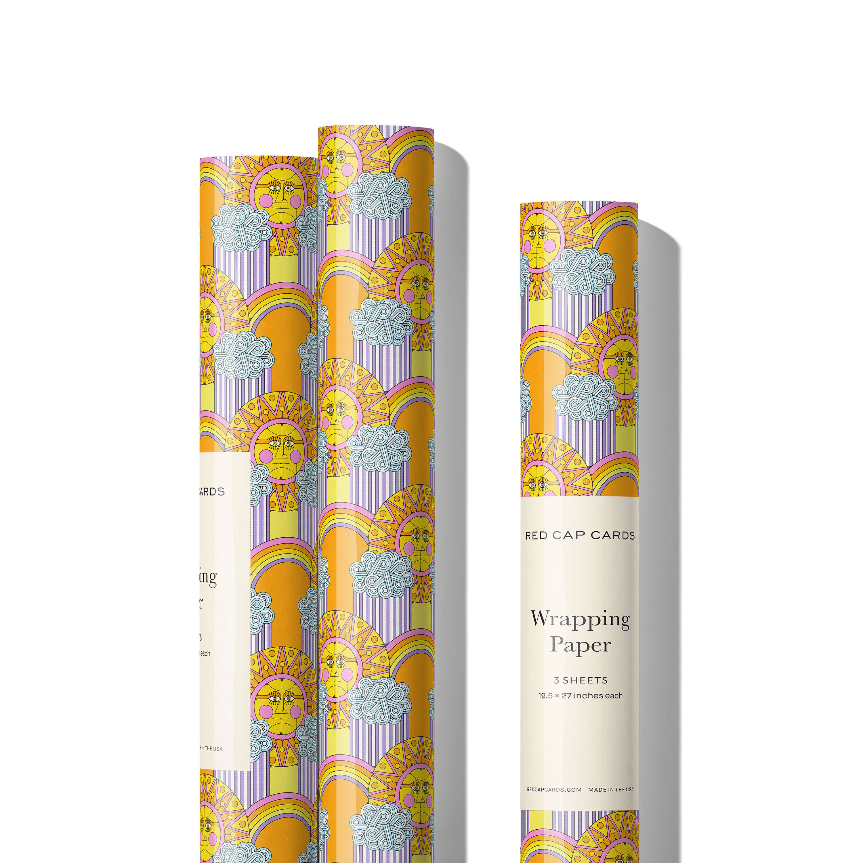 Sun and Rainbows wrapping paper Single