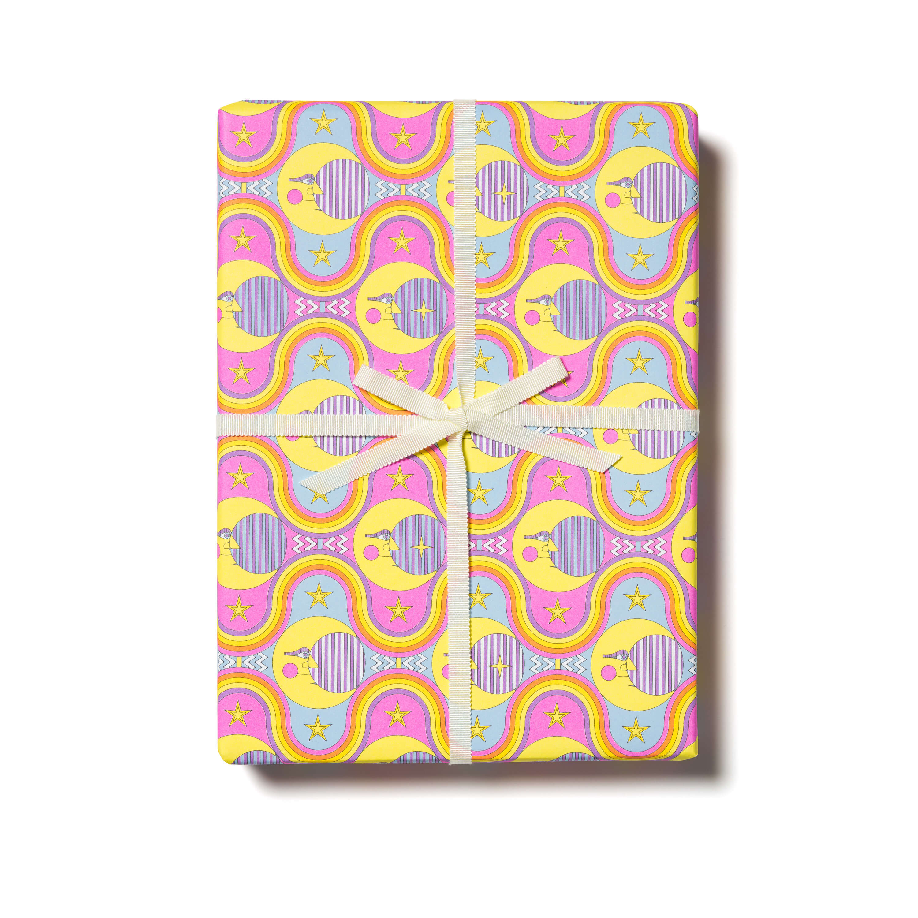 Moon and Rainbows wrapping paper Single