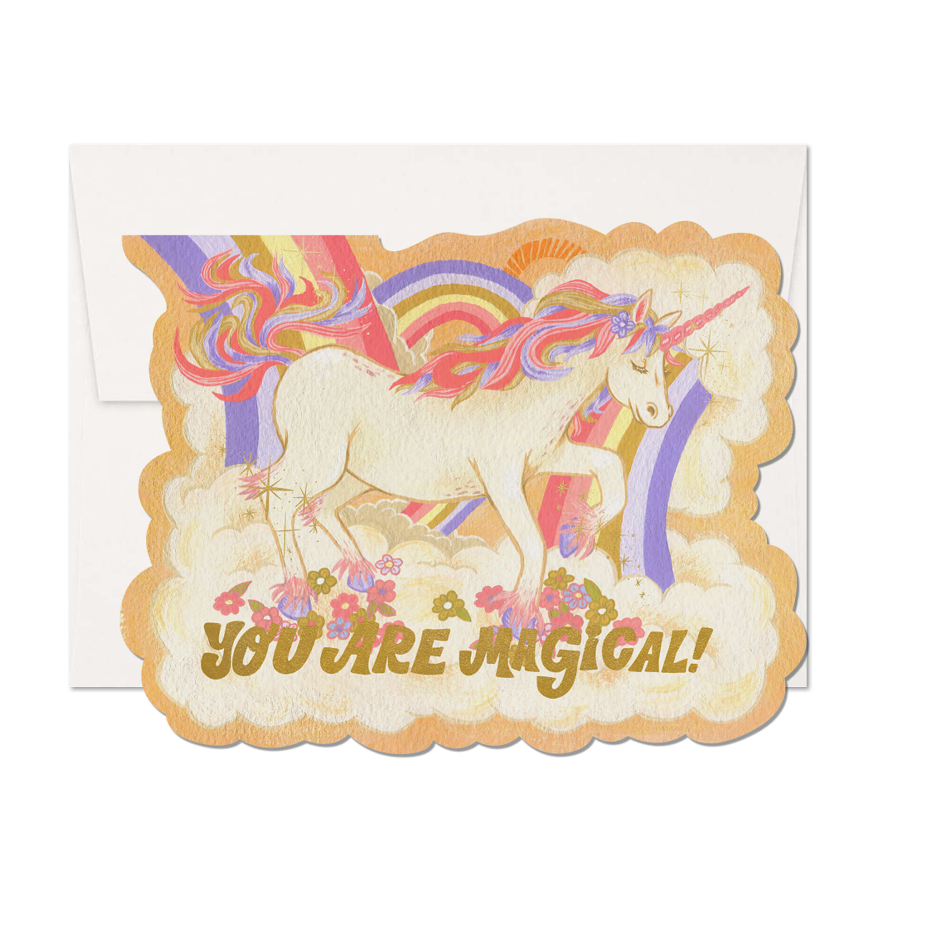 Magical Unicorn greeting card Single