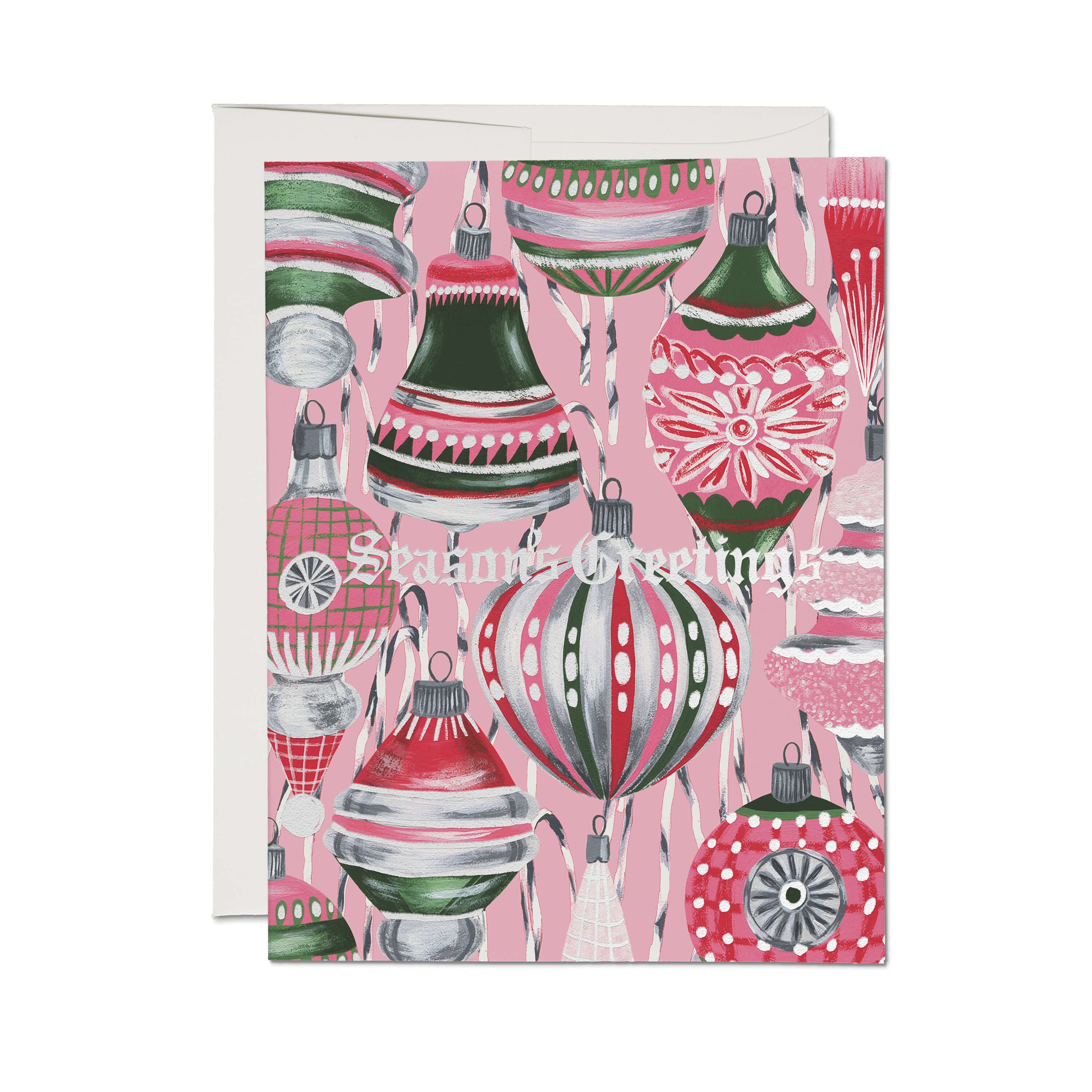 Retro Ornaments greeting card Single
