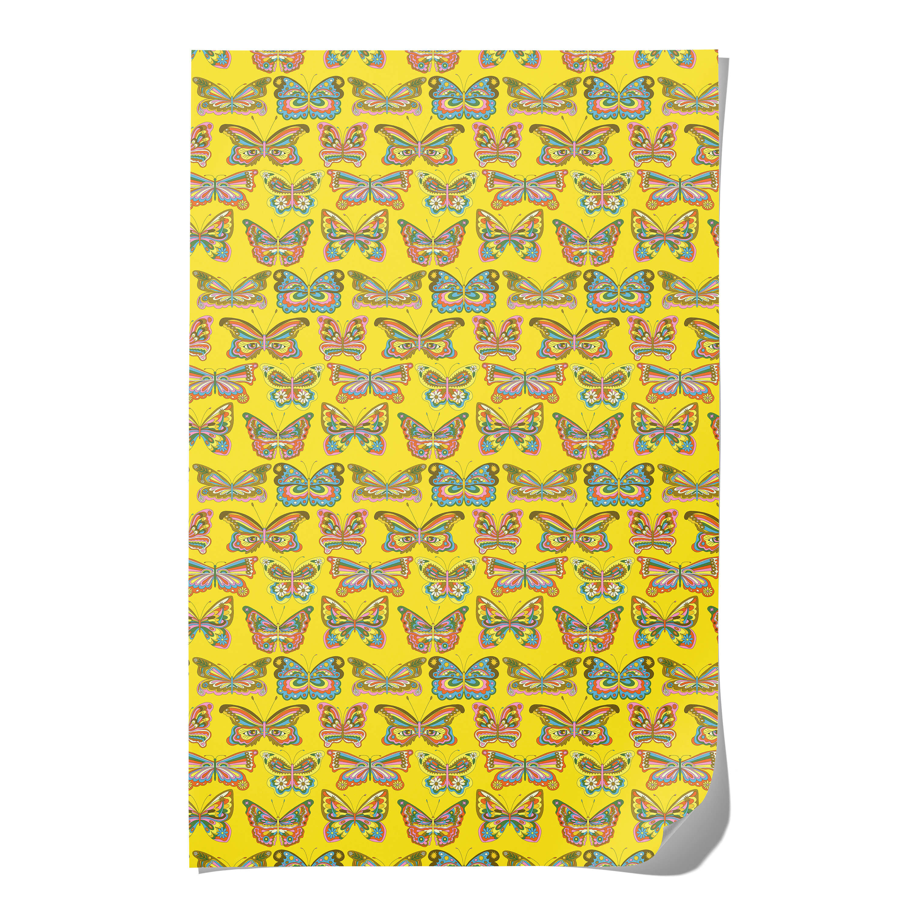 Psychedelic Butterfly wrapping paper Single