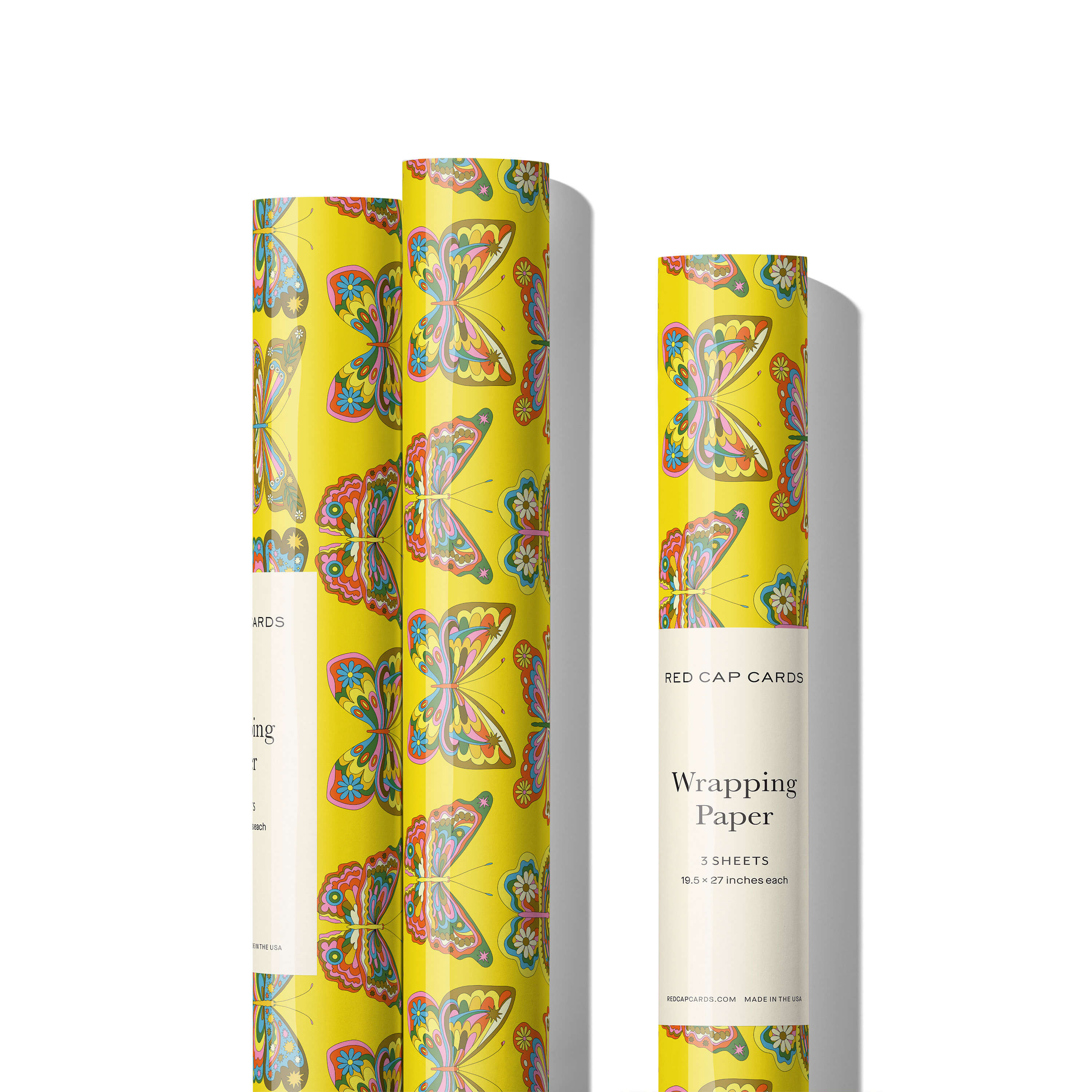 Psychedelic Butterfly wrapping paper Single