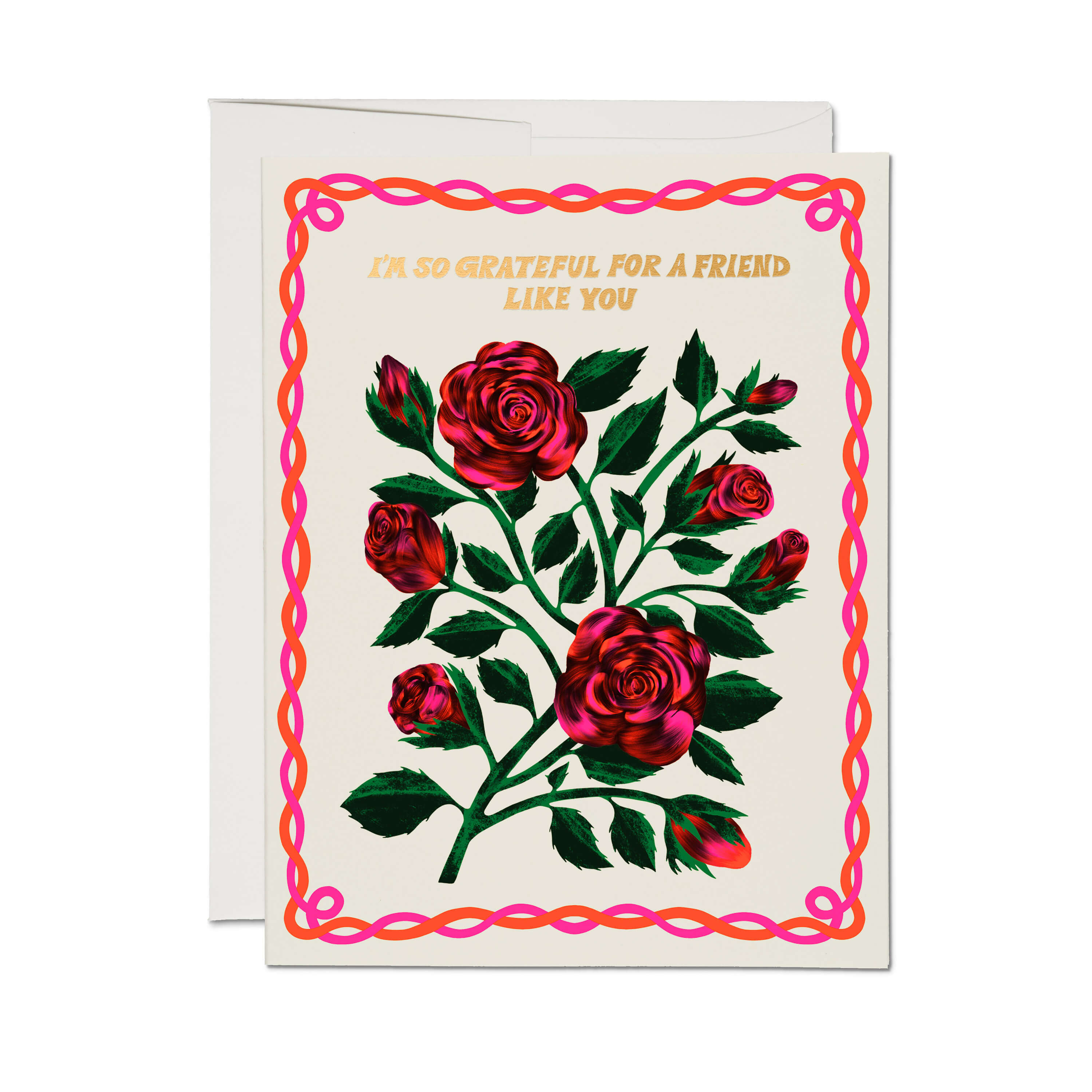 Grateful Roses greeting card Single