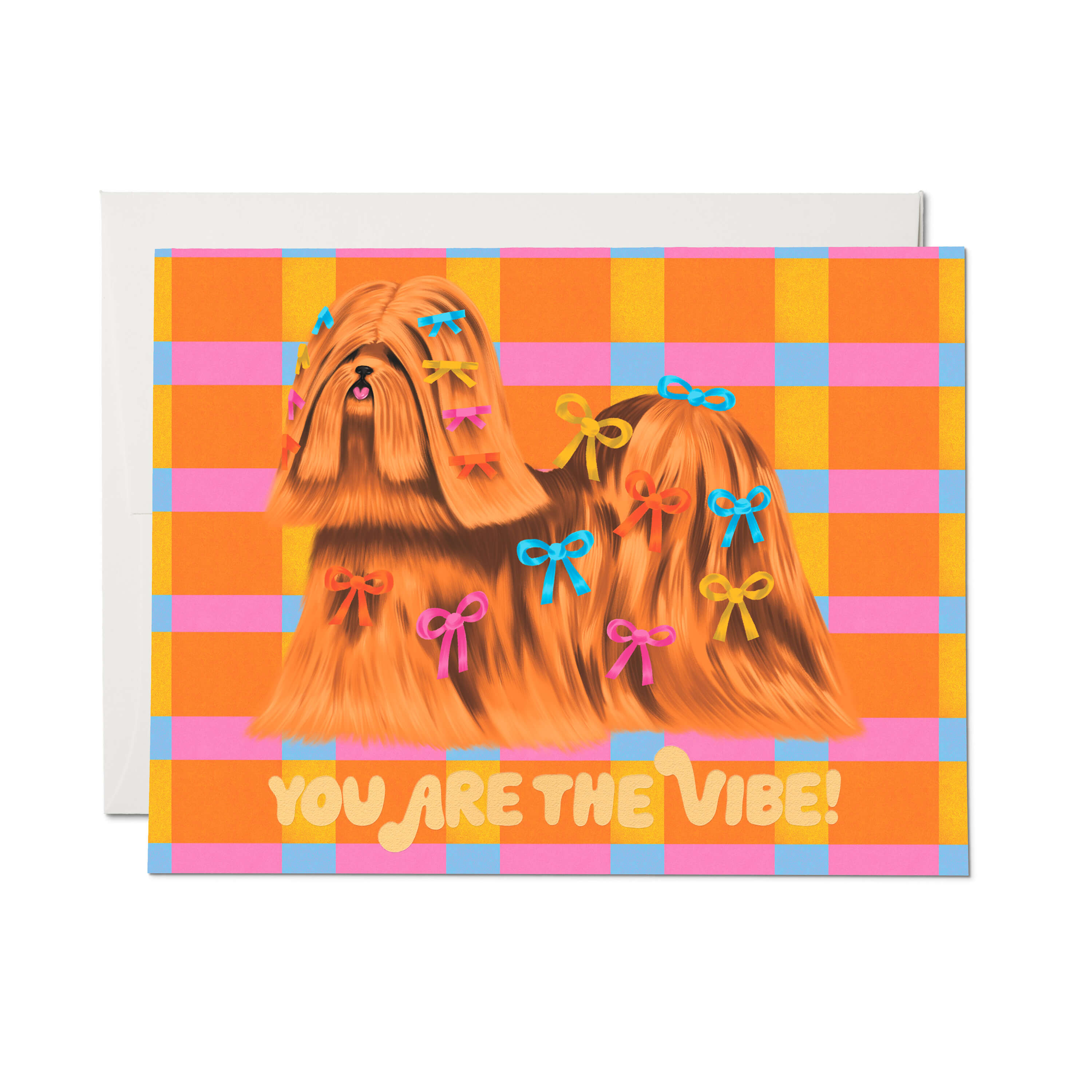 Puppy Vibe greeting card Single