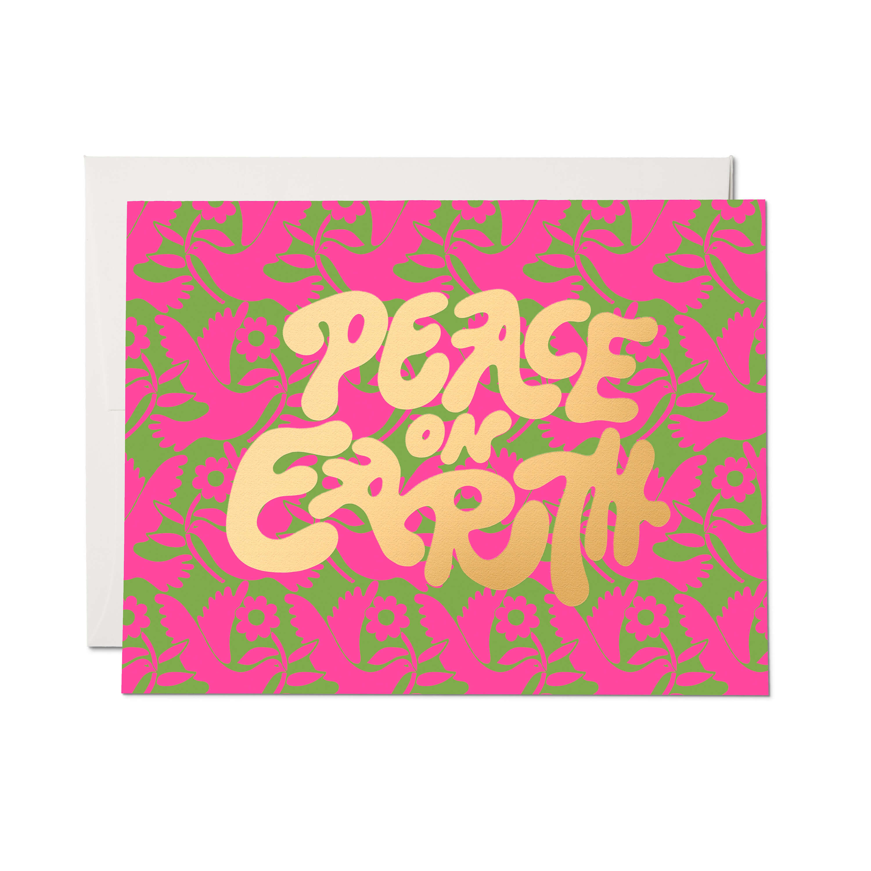 Neon Doves greeting card Single