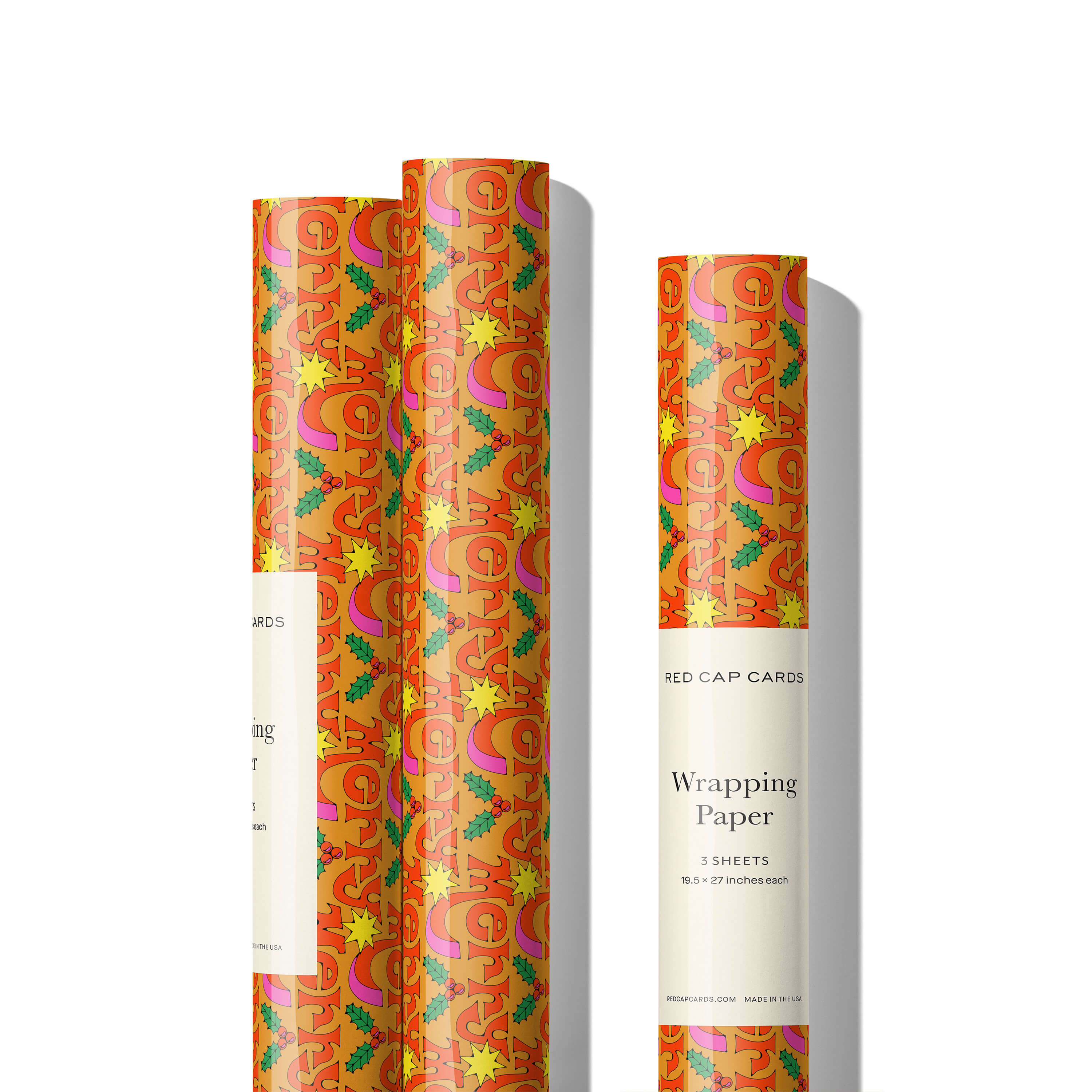 Merry Holiday wrapping paper Single
