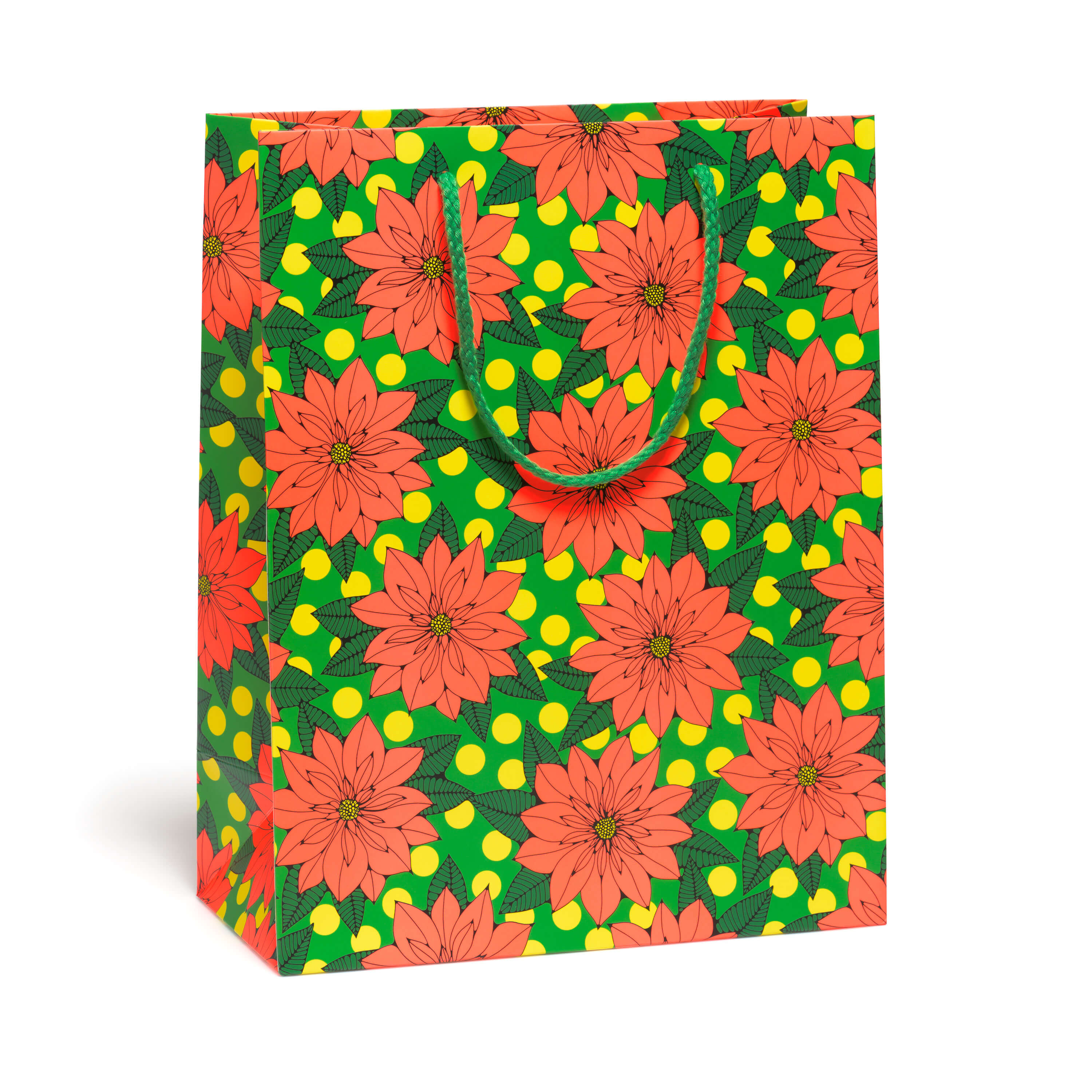 Big Poinsettia large gift bag