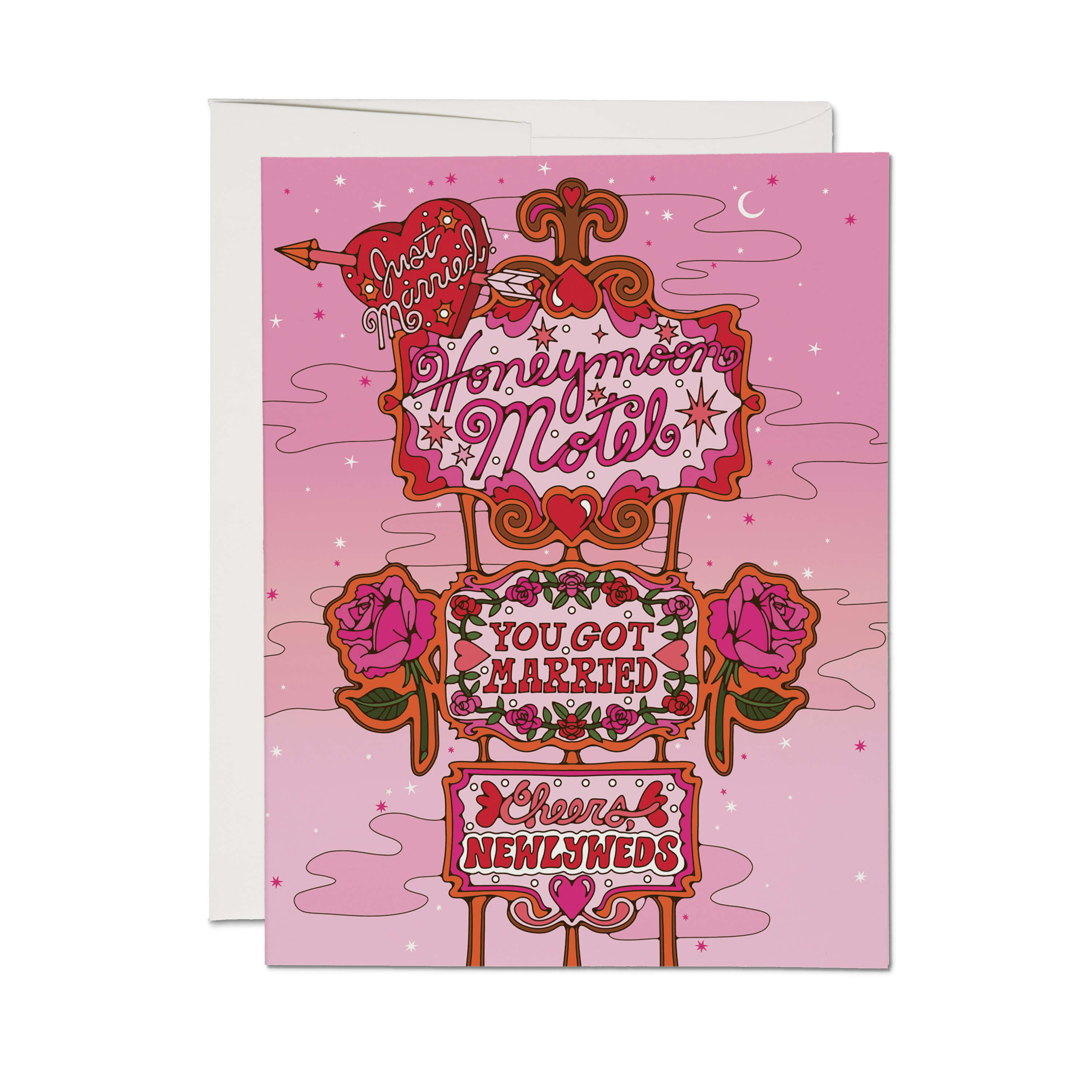Honeymoon Motel greeting card Single