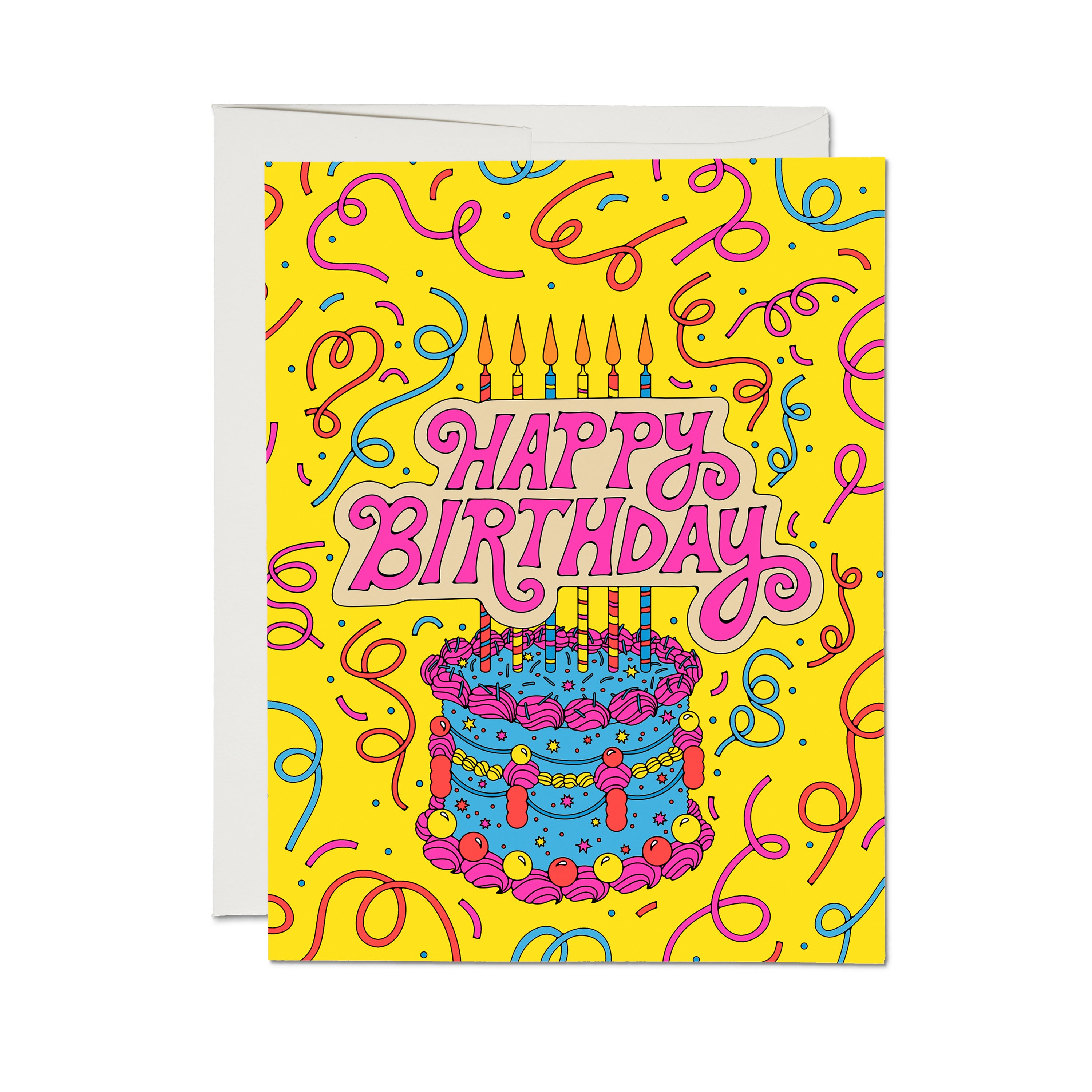 Cake and Confetti greeting card Single