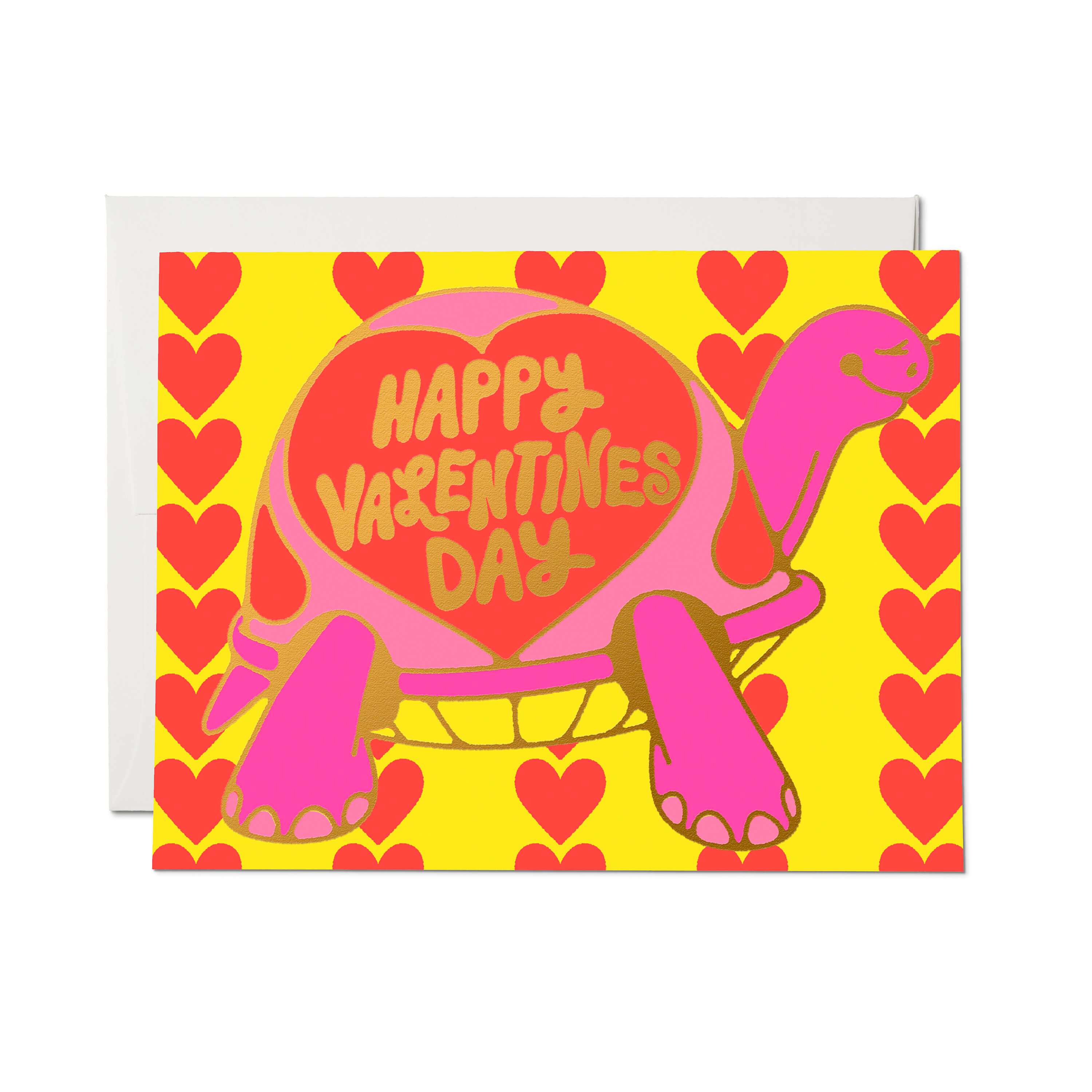 Valentine Turtle greeting card Single