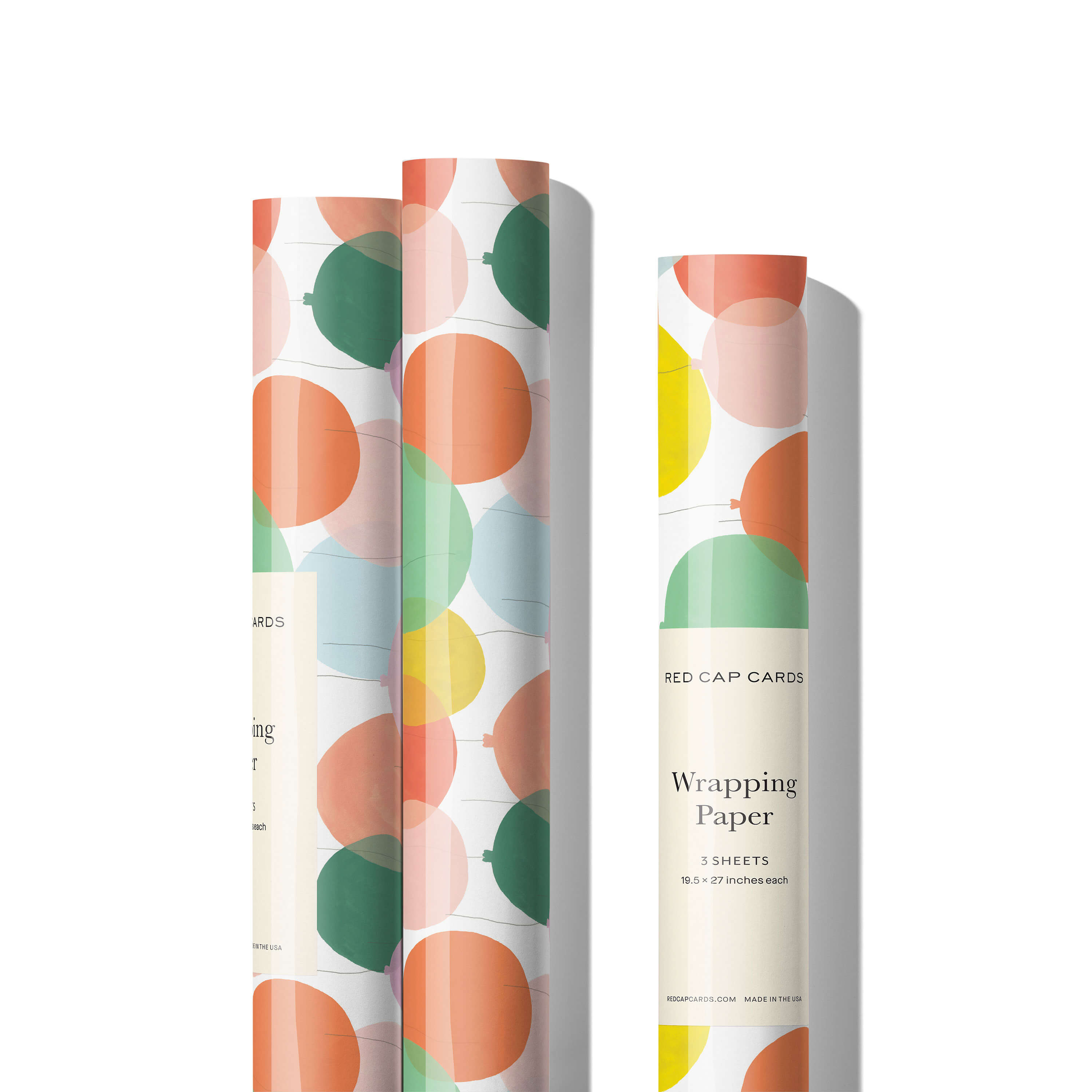 Birthday Balloons wrapping paper Single