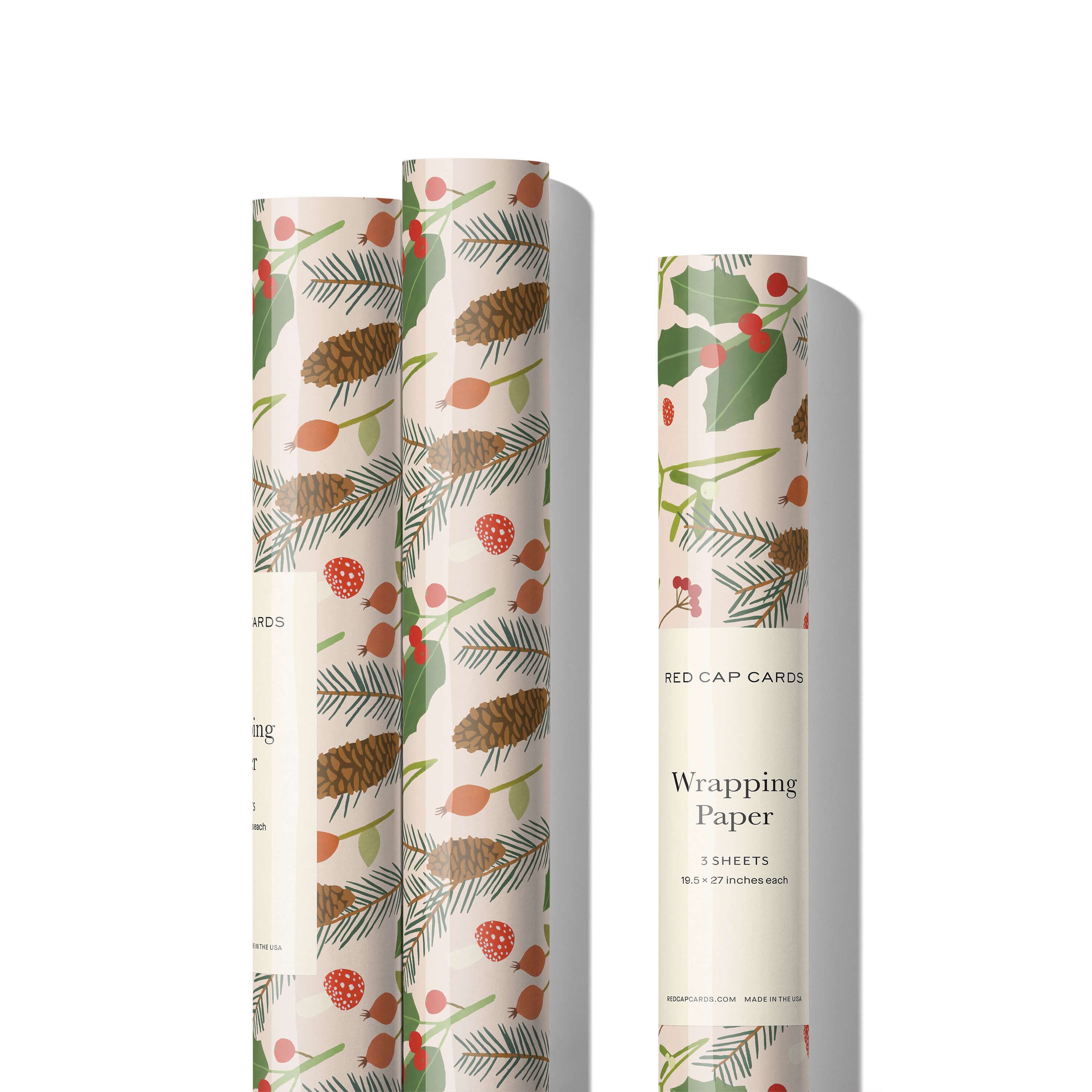 Holiday Greens wrapping paper Single